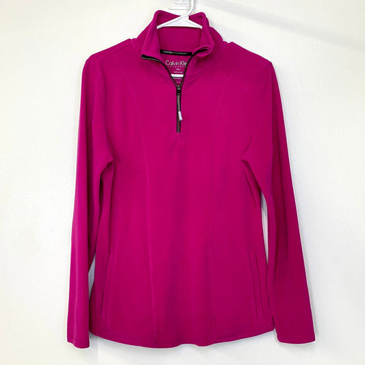 Calvin Klein Performance Womens Size L Pink Fleece Full Half-Zip Up Sweatshirt L/s -  | Buy at Parsimony Shoppes