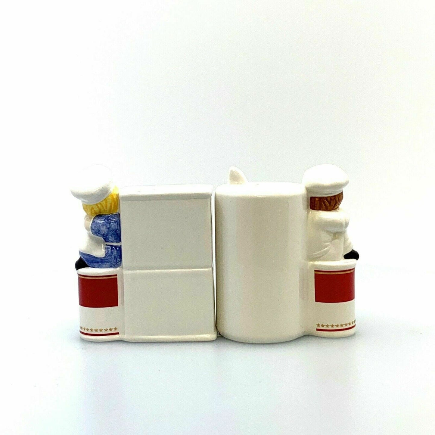Campbells Soup Co. Kids Salt & Pepper Shakers Set Pair White 1996 - | Buy at Parsimony Shoppes
