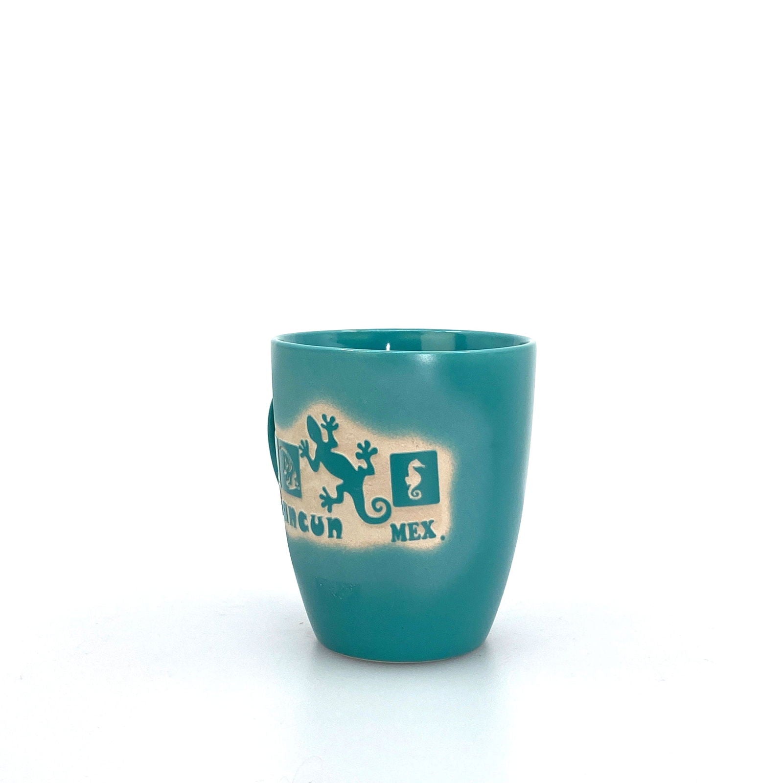 Cancun Mexico Turquiose Ceramic Souvenir Coffee Cup 16 Oz Gecko -  | Buy at Parsimony Shoppes