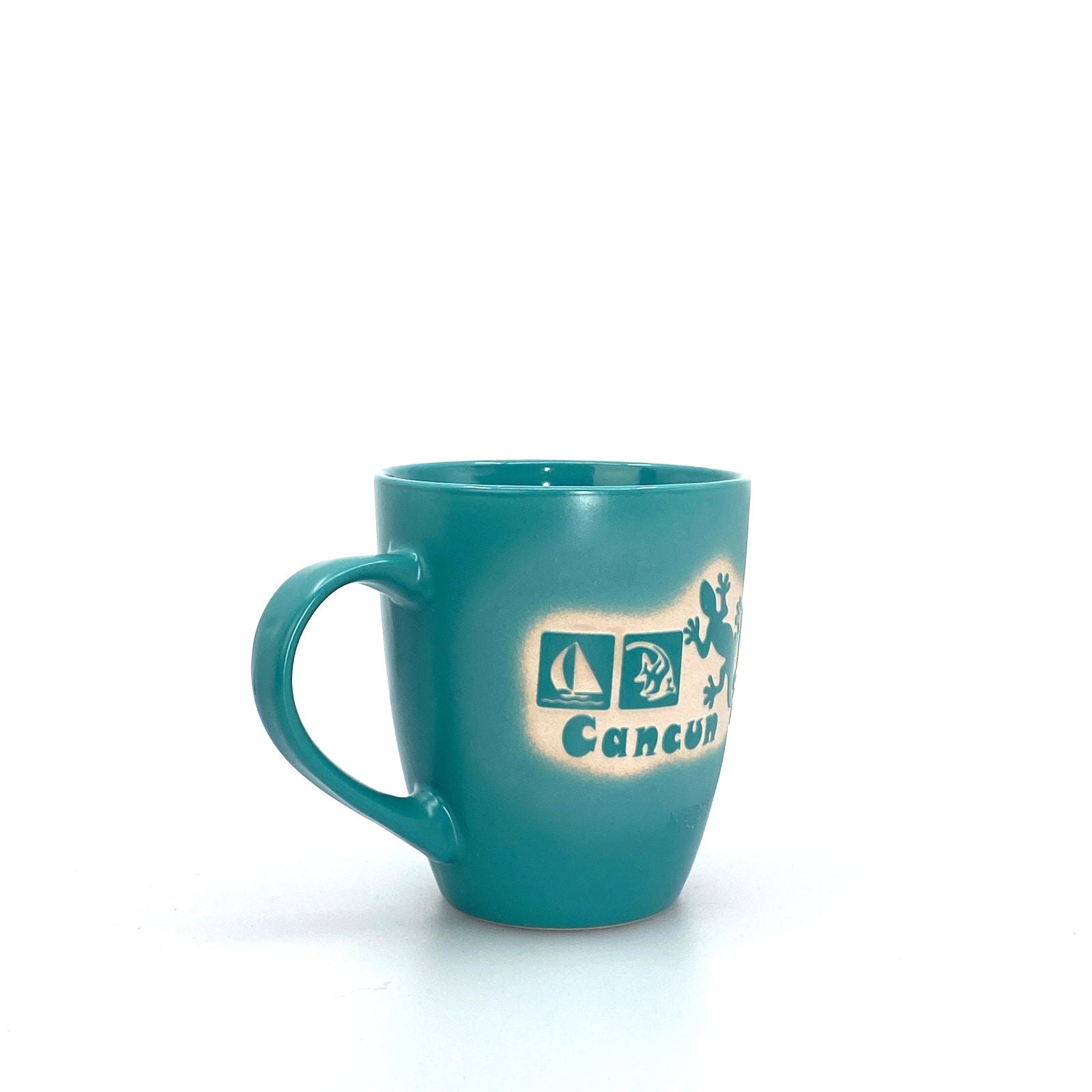 Cancun Mexico Turquiose Ceramic Souvenir Coffee Cup 16 Oz Gecko -  | Buy at Parsimony Shoppes