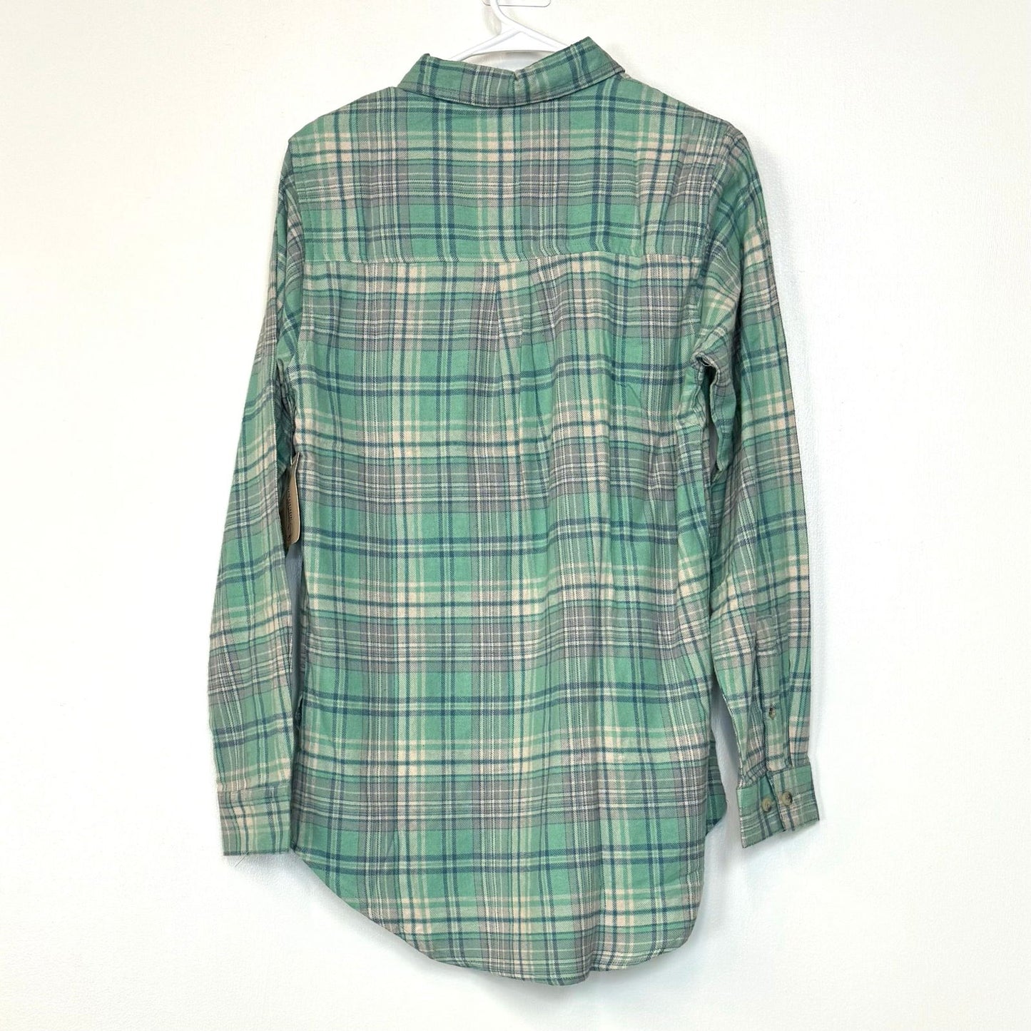 Canyon Guide Outfitters | Womens Flannel Tunic L/s Shirt | Color: Green/Blue | Size: S | NWT - | Buy at Parsimony Shoppes