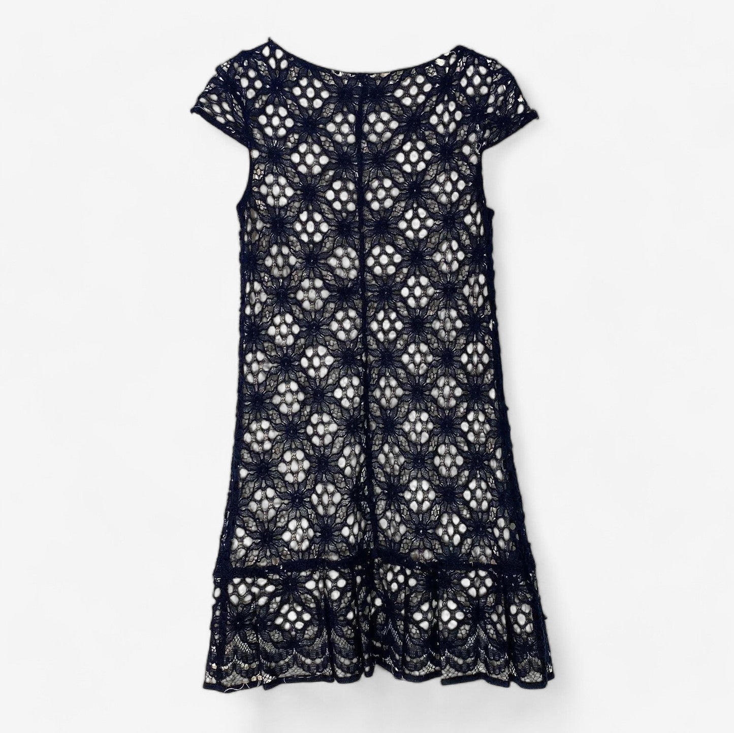 Jax Women's Little Black Dress - Lace Overlay Cap Sleeve, Size 6
