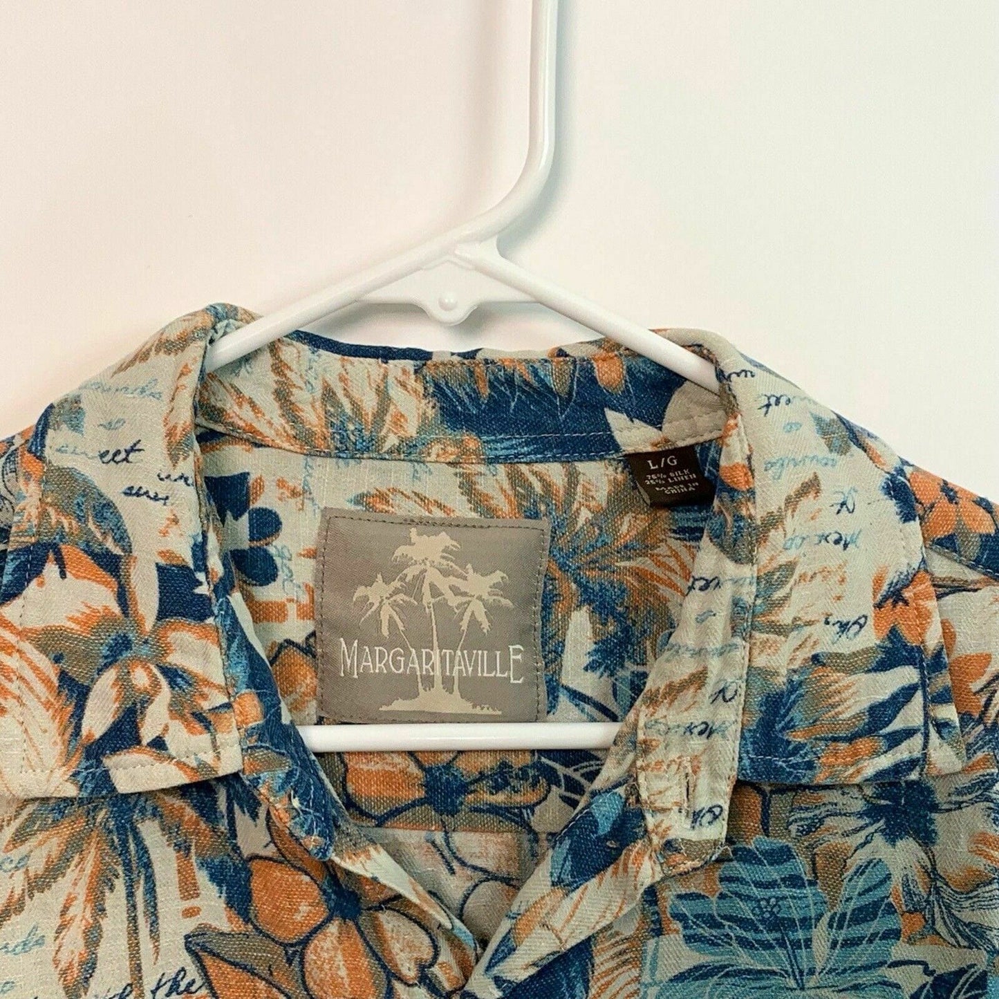 Captivating Margaritaville Mens Floral Hawaiian Shirt - Beige, Size L - | Buy at Parsimony Shoppes
