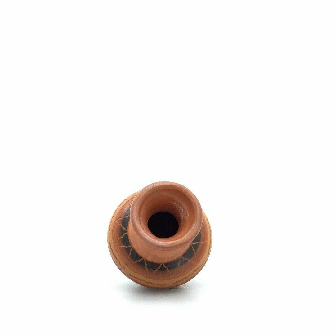 Captivating Navajo Pottery Anna Tsosie Signed Vase - Small, Orange, Native American, Clay, Very Good - | Buy at Parsimony Shoppes