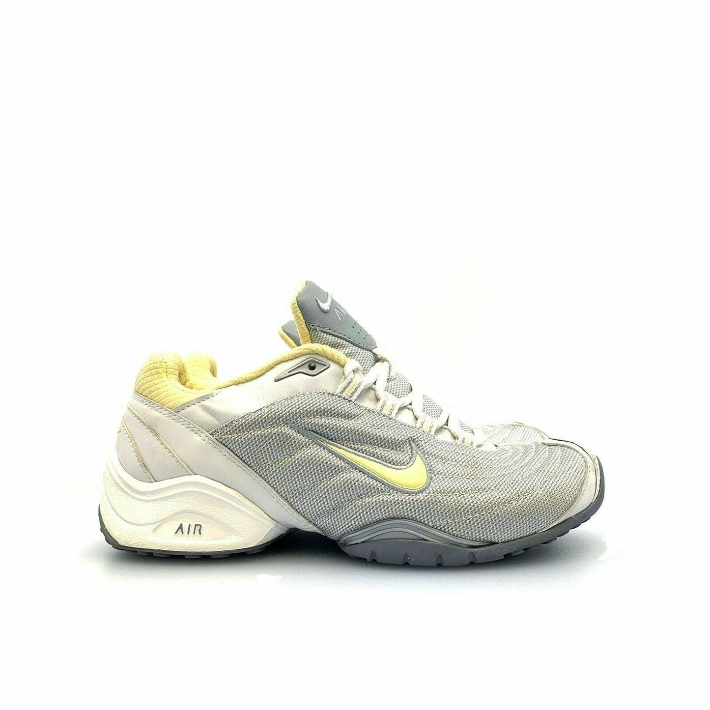 Captivating Nike Air Womens Size 6 Silver Yellow Training Athletic Shoes - | Buy at Parsimony Shoppes
