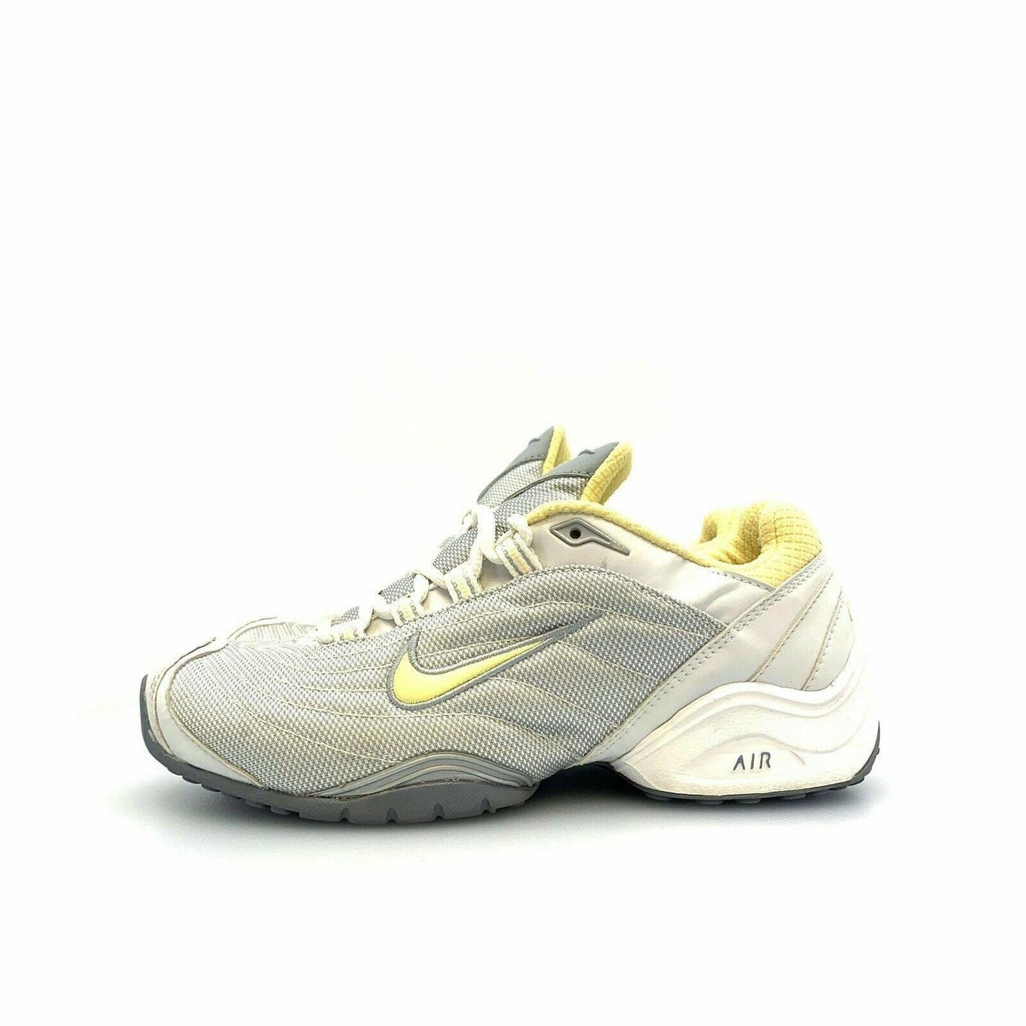 Captivating Nike Air Womens Size 6 Silver Yellow Training Athletic Shoes - | Buy at Parsimony Shoppes