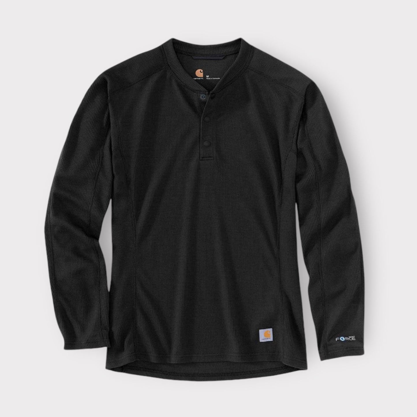 Carhartt Mens Base Force Midweight Classic Henley Top | Black | NWT - | Buy at Parsimony Shoppes