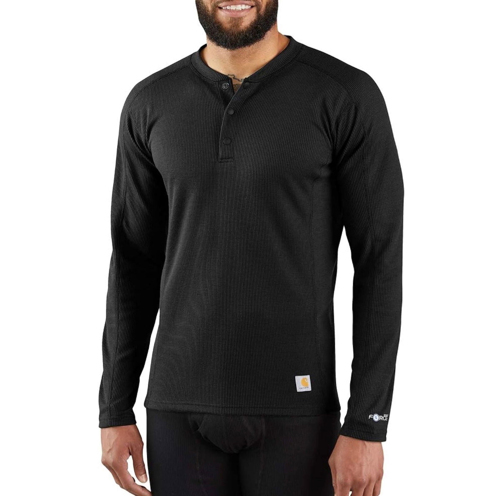 Carhartt Mens Base Force Midweight Classic Henley Top | Black | NWT -  | Buy at Parsimony Shoppes