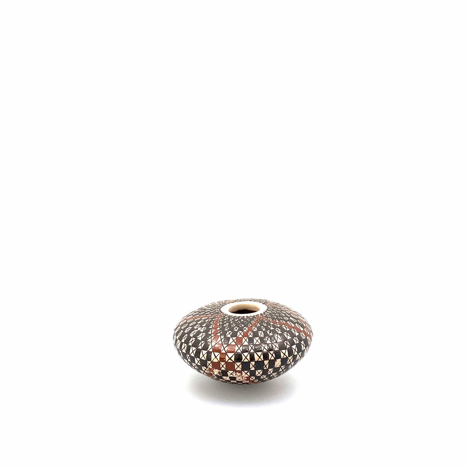Carmen Veloz Seed Pot Mata Ortiz Casas Grandes Black Brown White Squares -  | Buy at Parsimony Shoppes