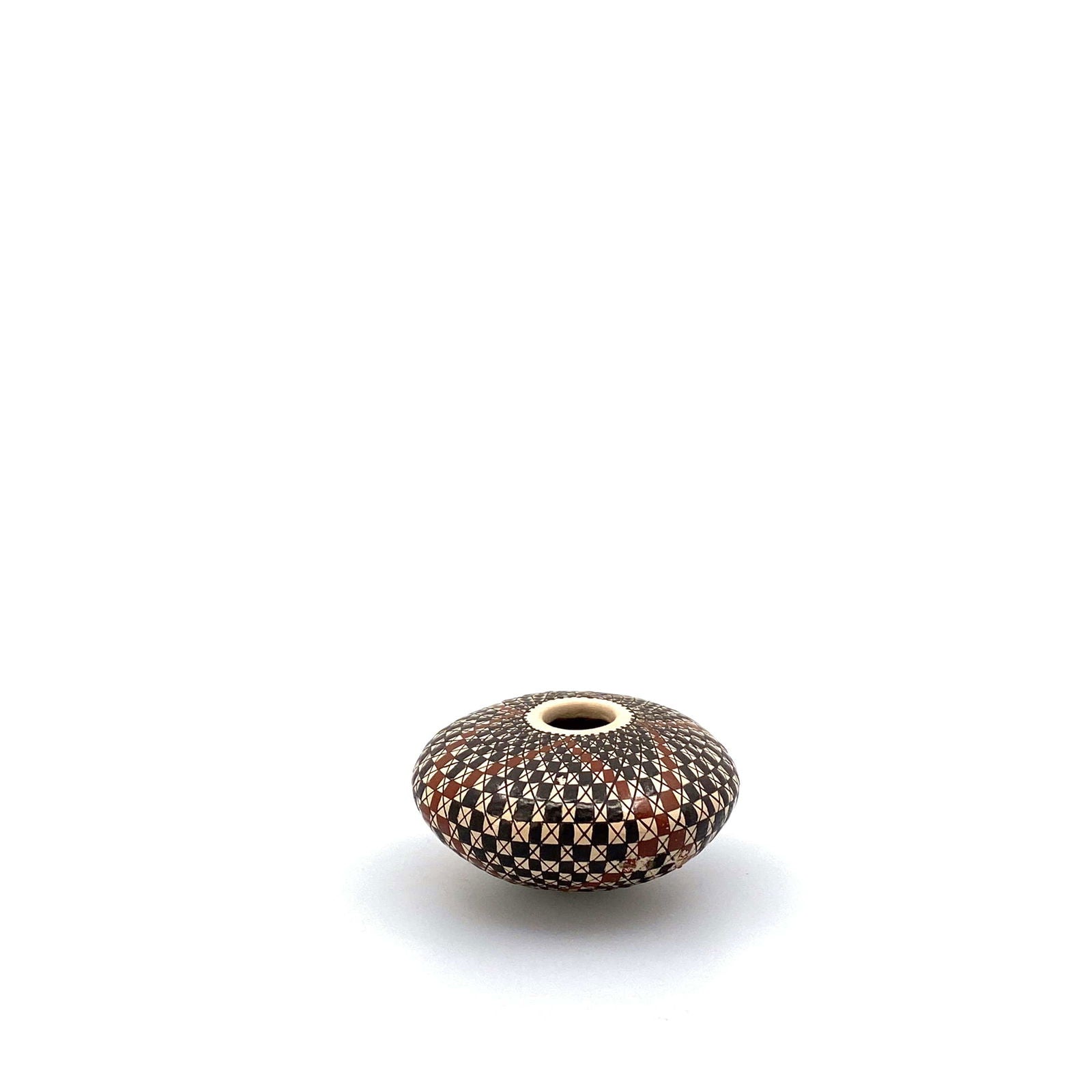 Carmen Veloz Seed Pot Mata Ortiz Casas Grandes Black Brown White Squares -  | Buy at Parsimony Shoppes