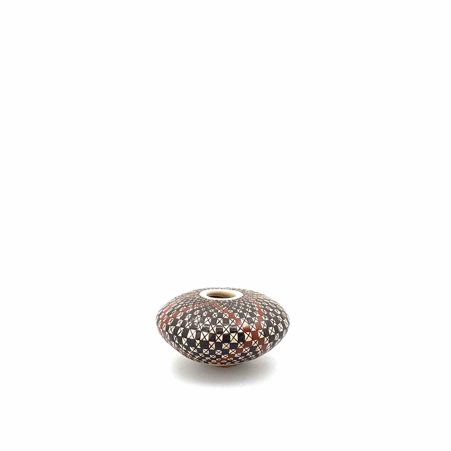 Carmen Veloz Seed Pot Mata Ortiz Casas Grandes Black Brown White Squares - | Buy at Parsimony Shoppes