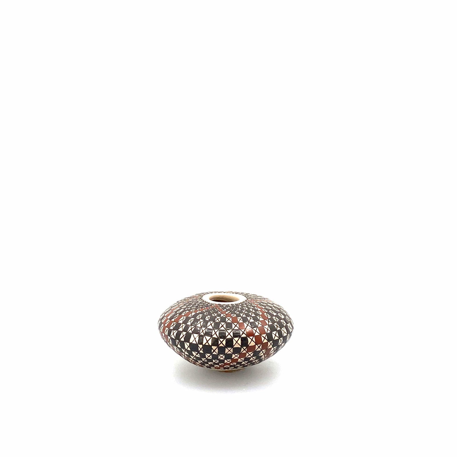 Carmen Veloz Seed Pot Mata Ortiz Casas Grandes Black Brown White Squares -  | Buy at Parsimony Shoppes