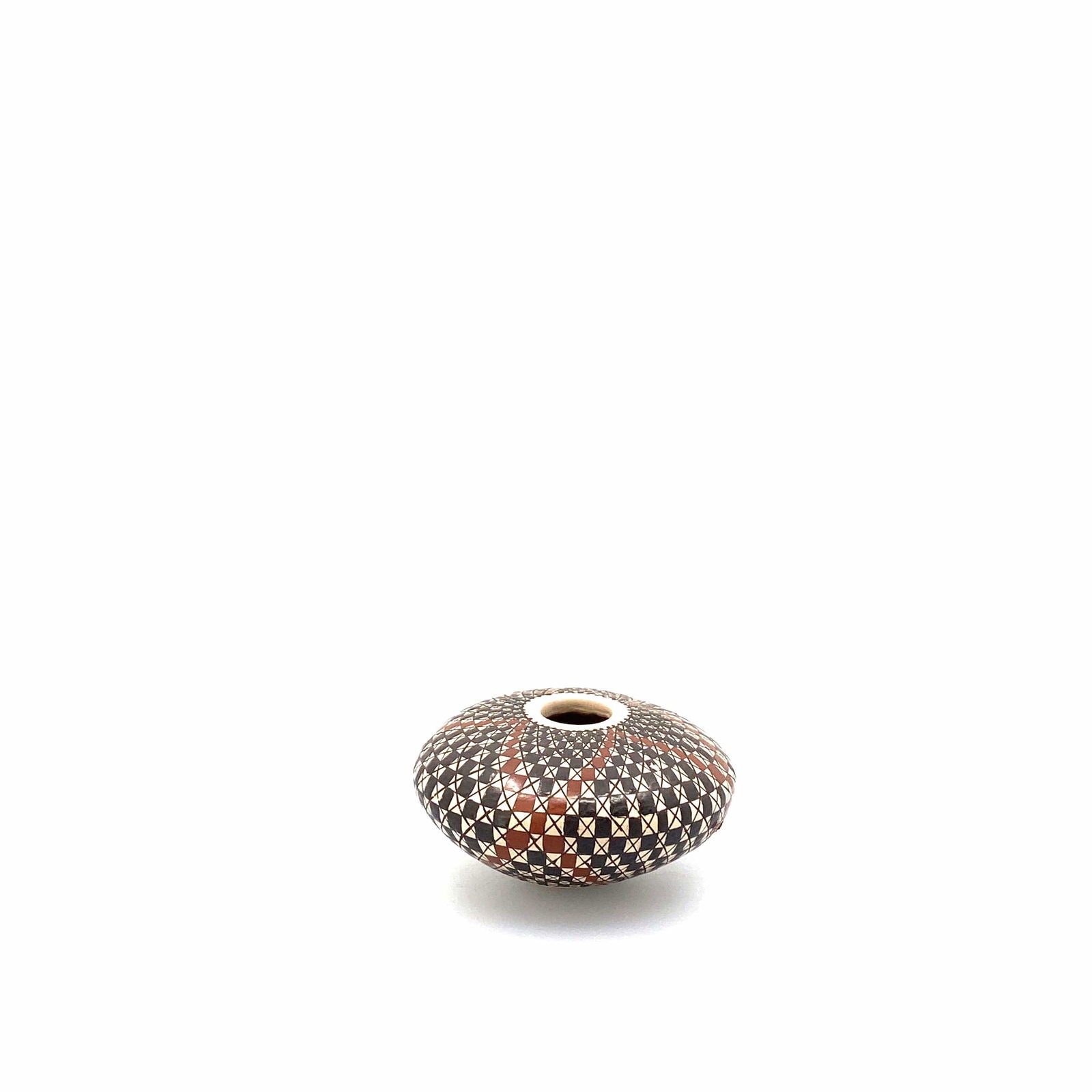 Carmen Veloz Seed Pot Mata Ortiz Casas Grandes Black Brown White Squares -  | Buy at Parsimony Shoppes