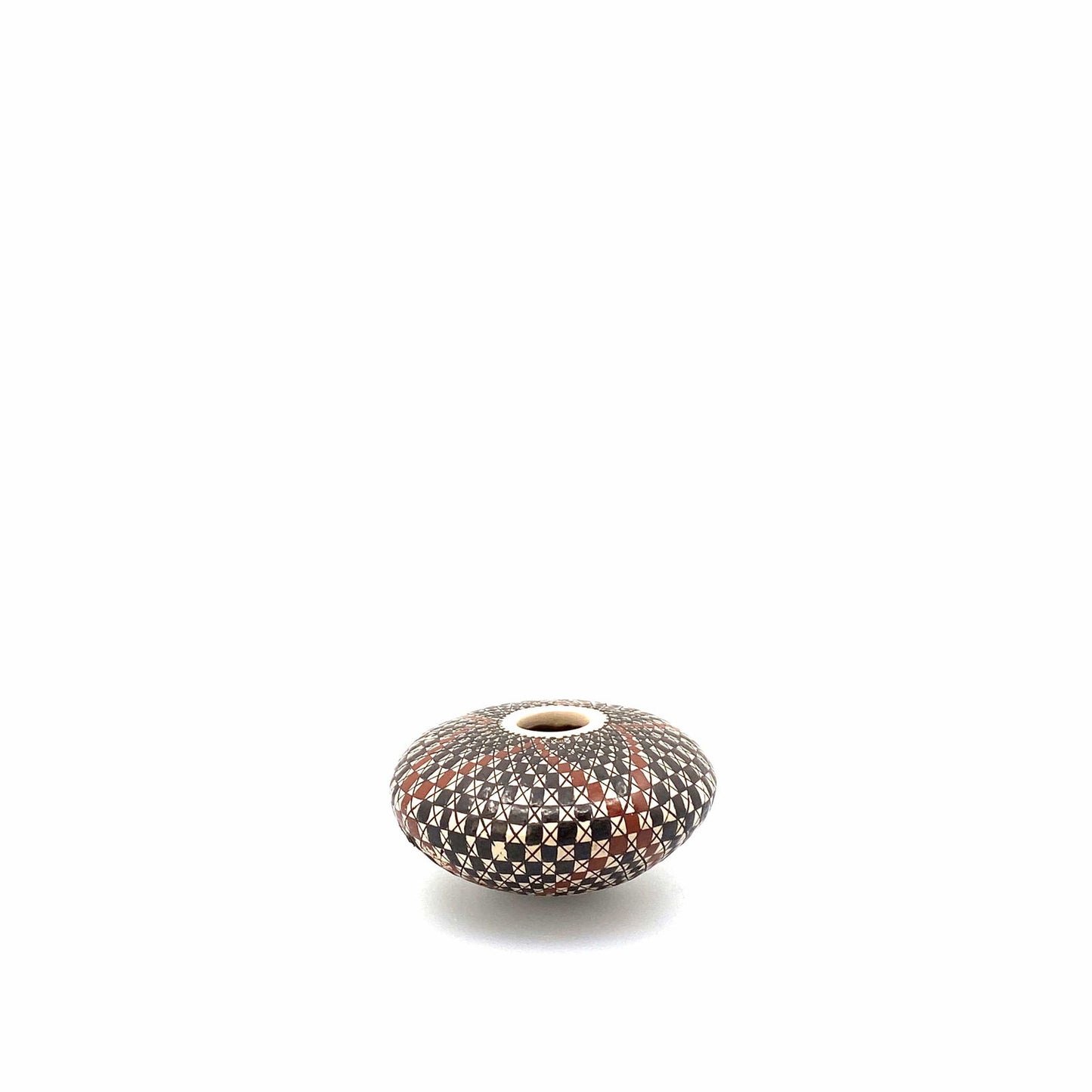 Carmen Veloz Seed Pot Mata Ortiz Casas Grandes Black Brown White Squares - | Buy at Parsimony Shoppes