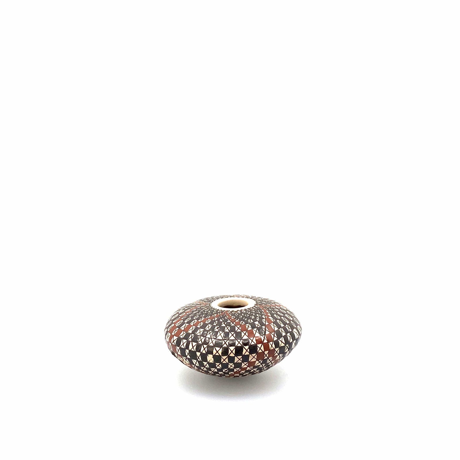 Carmen Veloz Seed Pot Mata Ortiz Casas Grandes Black Brown White Squares -  | Buy at Parsimony Shoppes
