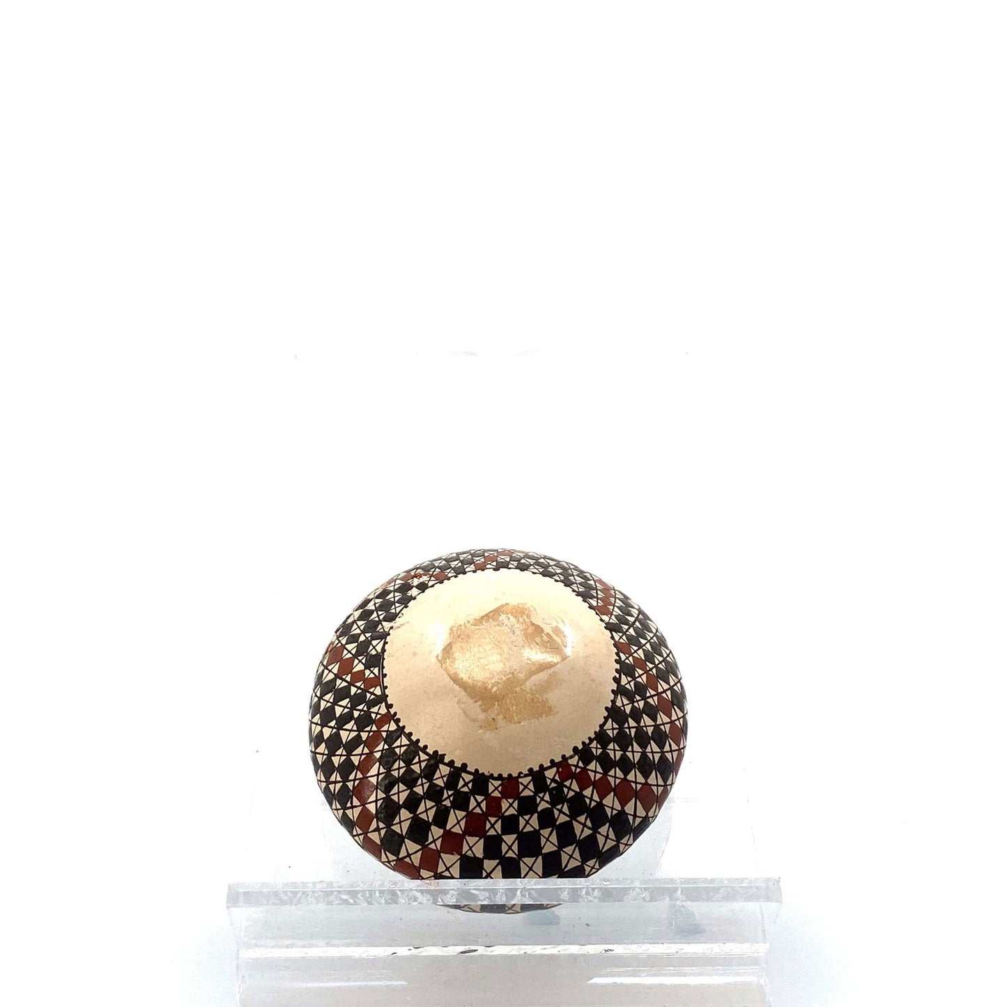 Carmen Veloz Seed Pot Mata Ortiz Casas Grandes Black Brown White Squares - | Buy at Parsimony Shoppes