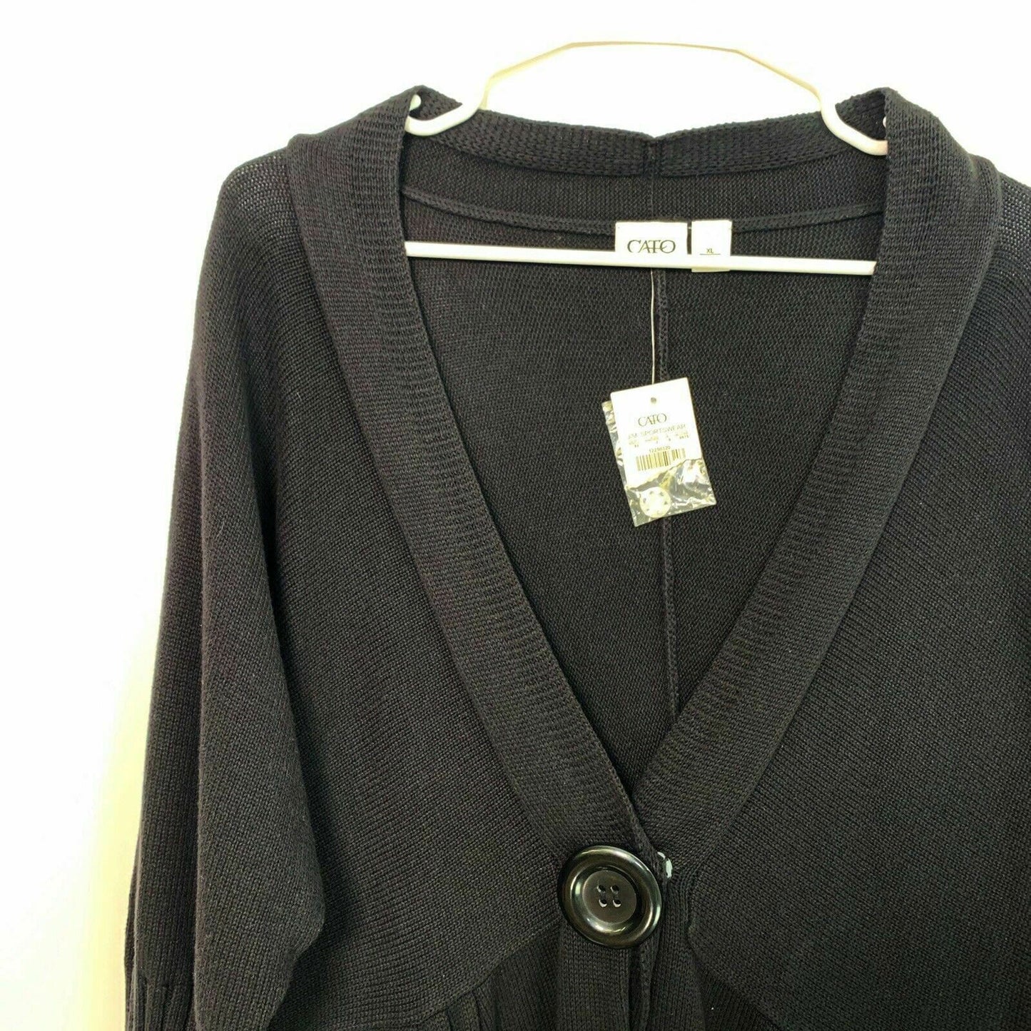 Cato Sportswear Womens Button-Front Cardigan Sweater, Black - Size XL - | Buy at Parsimony Shoppes