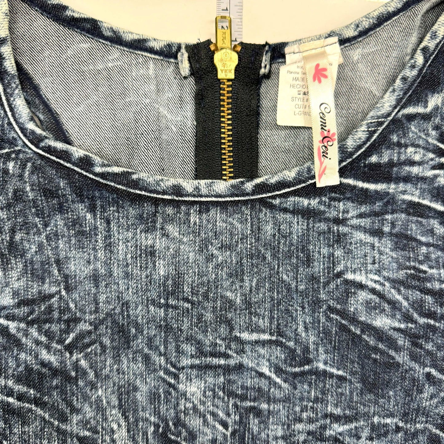 Cemi Ceri | Womens Denim Party Dress | Color: Blue | Size: L | Pre-Owned - | Buy at Parsimony Shoppes