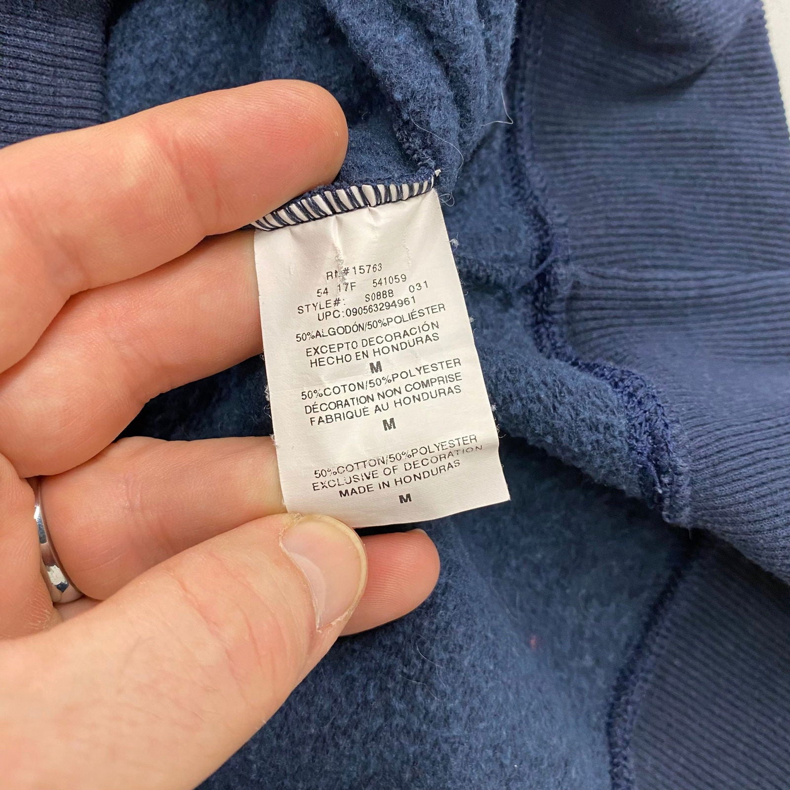 Champion Authentic Mens M Blue Fleece L/s Crew Neck Sweatshirt Pre-Owned -  | Buy at Parsimony Shoppes