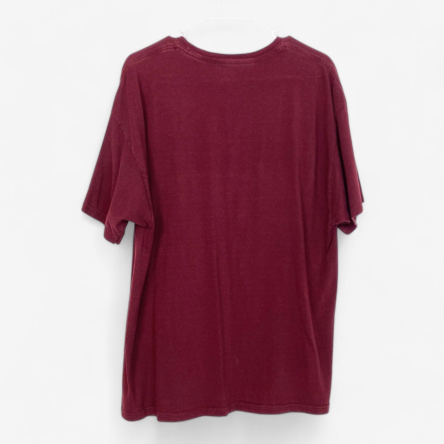 Champion Men's Maroon 'HAHVAHD' T-Shirt - Short Sleeve - Size XL - Pre-Owned