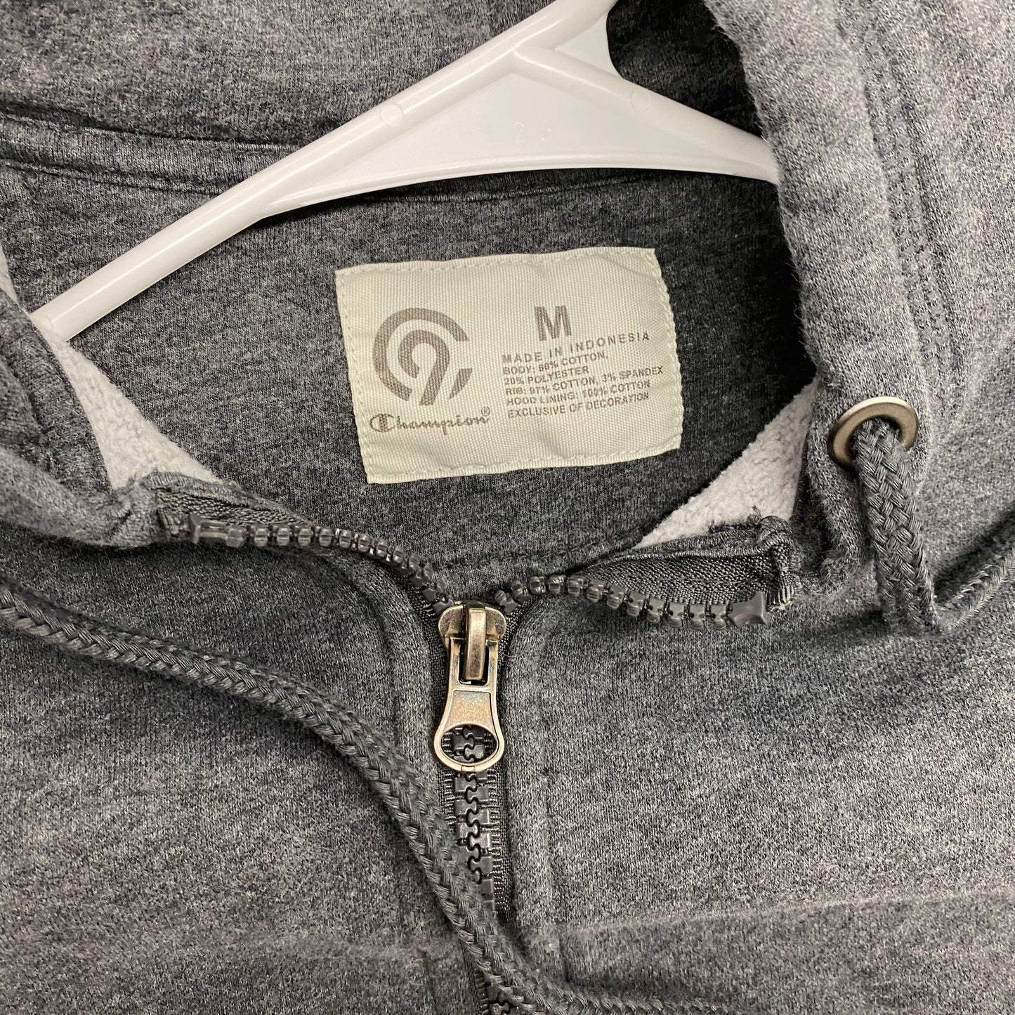 Champion Mens Size M Charcoal Gray Sweatshirt Fleece L/s Hoodie Pre-Owned - | Buy at Parsimony Shoppes