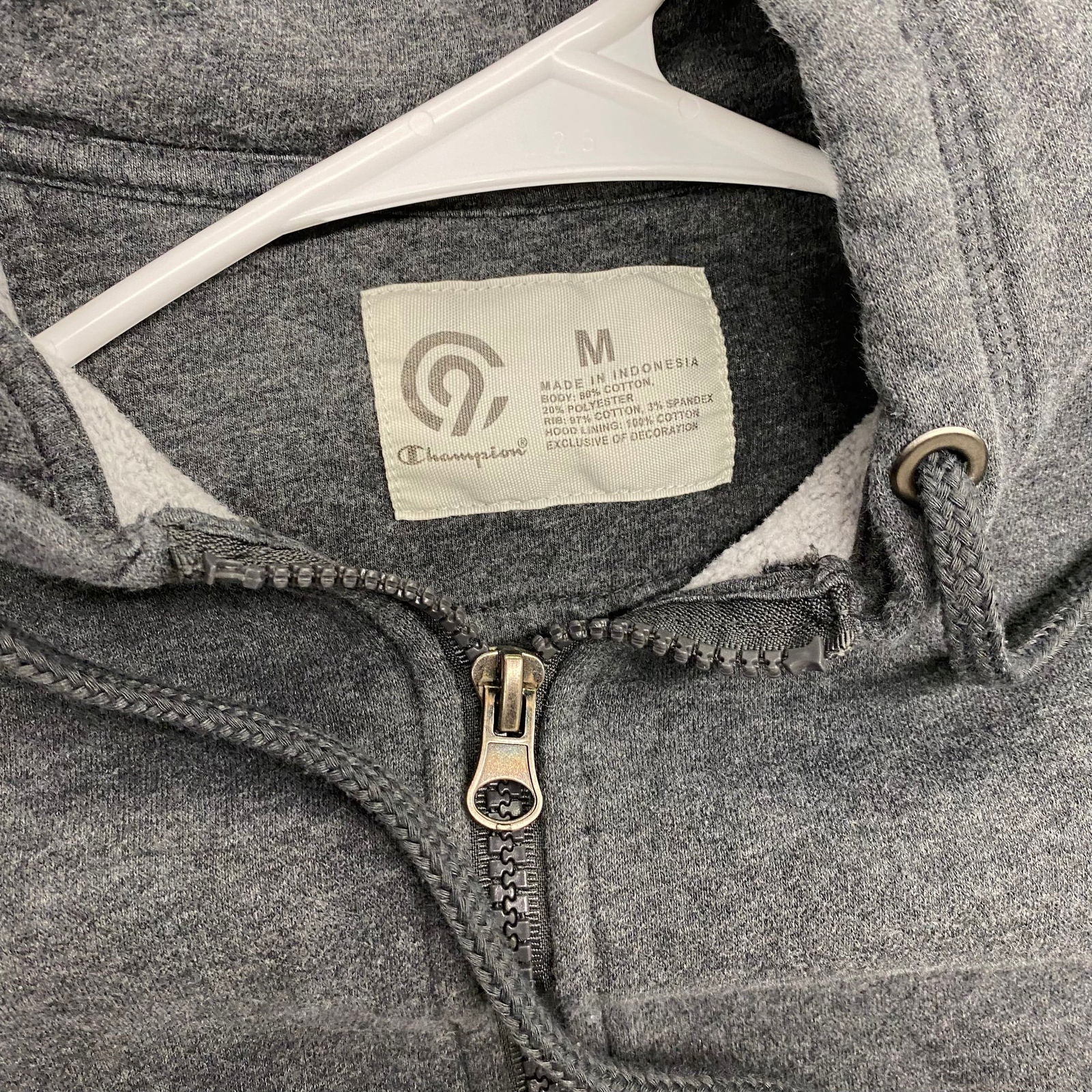 Champion Mens Size M Charcoal Gray Sweatshirt Fleece L/s Hoodie Pre-Owned -  | Buy at Parsimony Shoppes