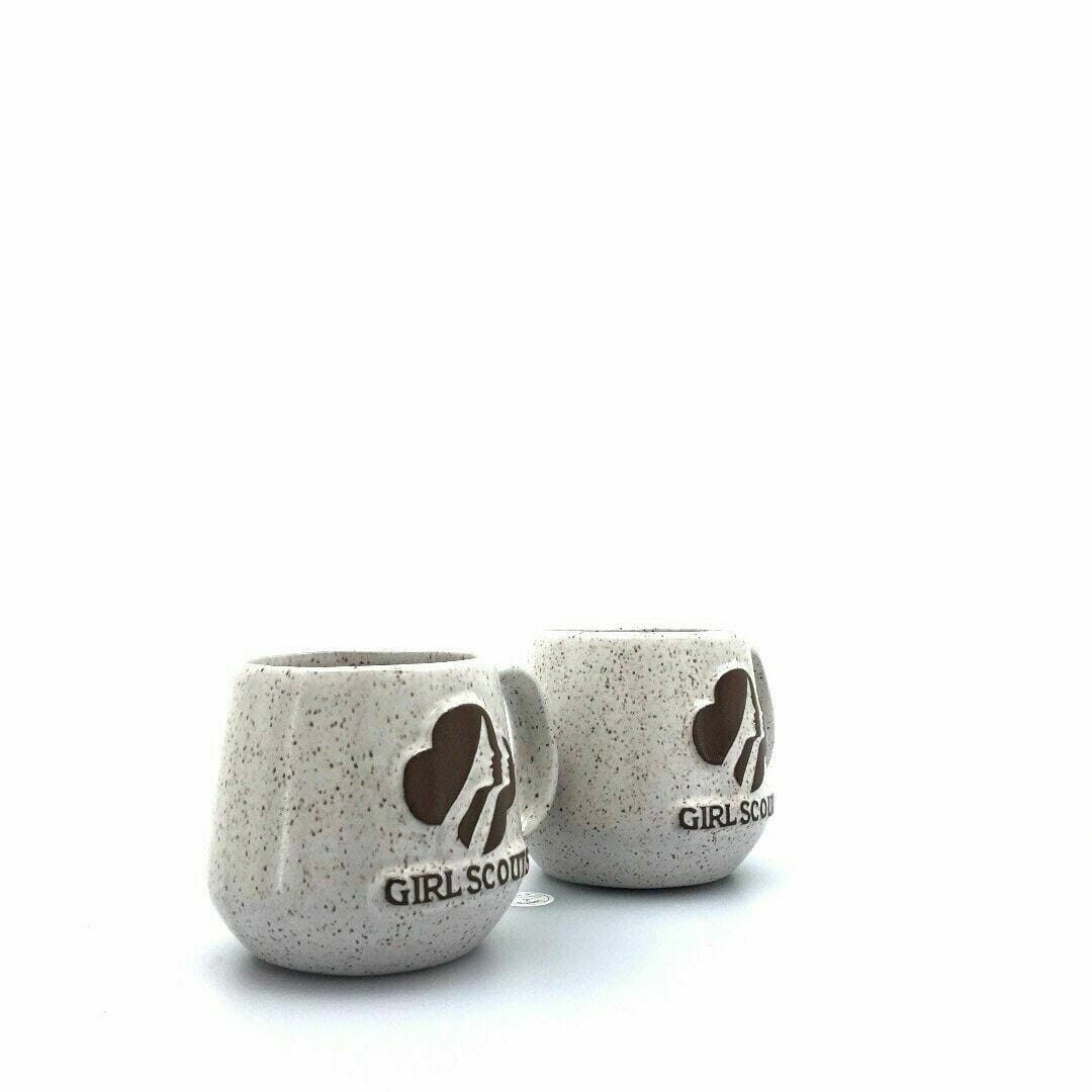 Charming Onion River Pottery Girl Scouts Stoneware Coffee Cups Set of 2 Excellent -  | Buy at Parsimony Shoppes