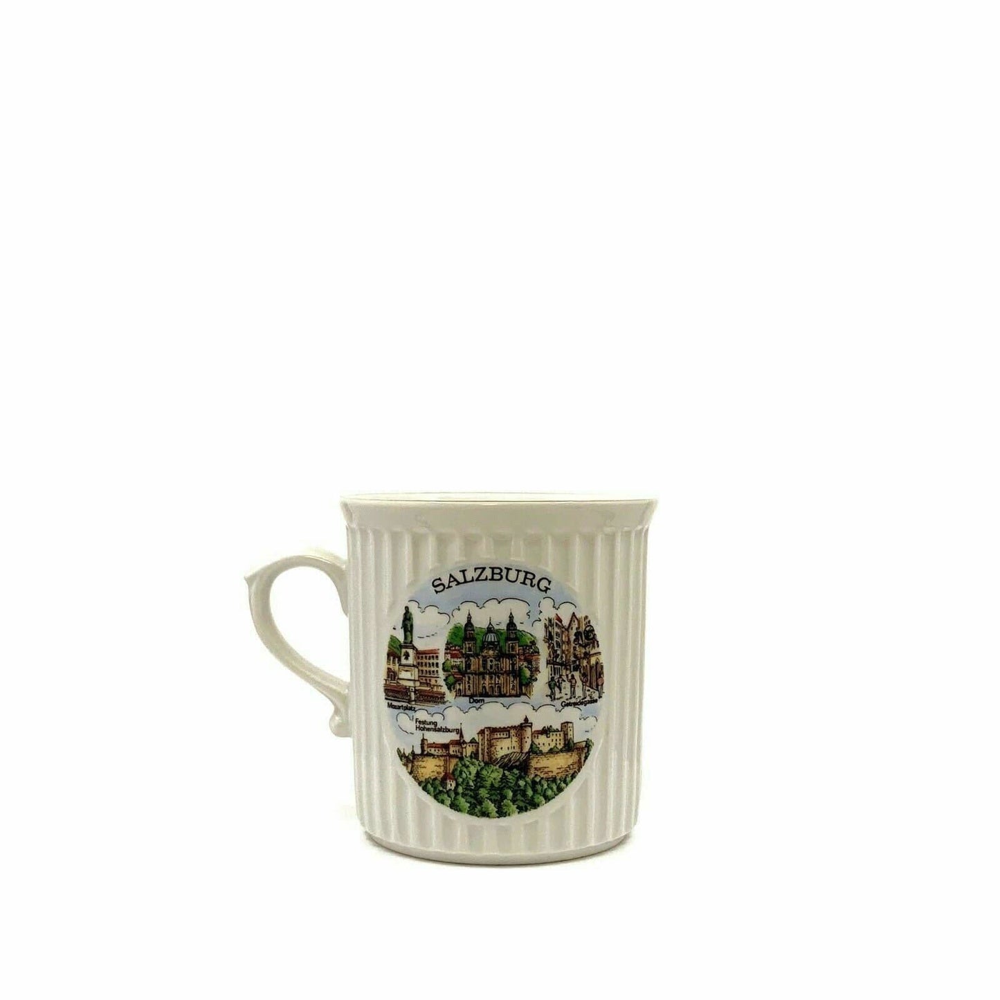 Charming Salzburg Austria Souvenir Coffee Tea Cup - 10oz White Porcelain - | Buy at Parsimony Shoppes