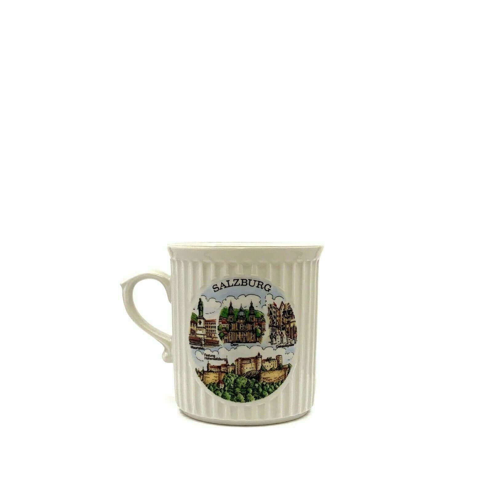 Charming Salzburg Austria Souvenir Coffee Tea Cup - 10oz White Porcelain -  | Buy at Parsimony Shoppes