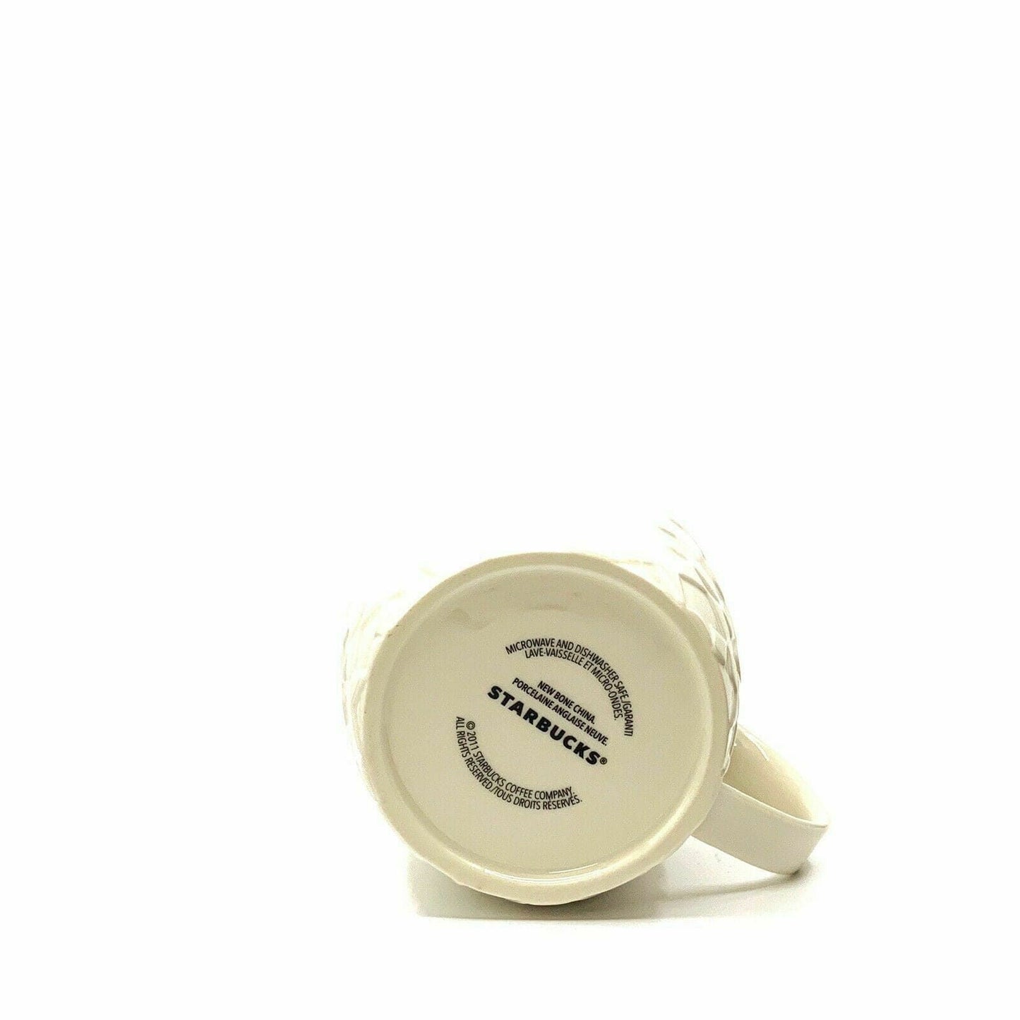 Charming Starbucks White Star Mosaic Embossed Ceramic 14oz Mug - | Buy at Parsimony Shoppes