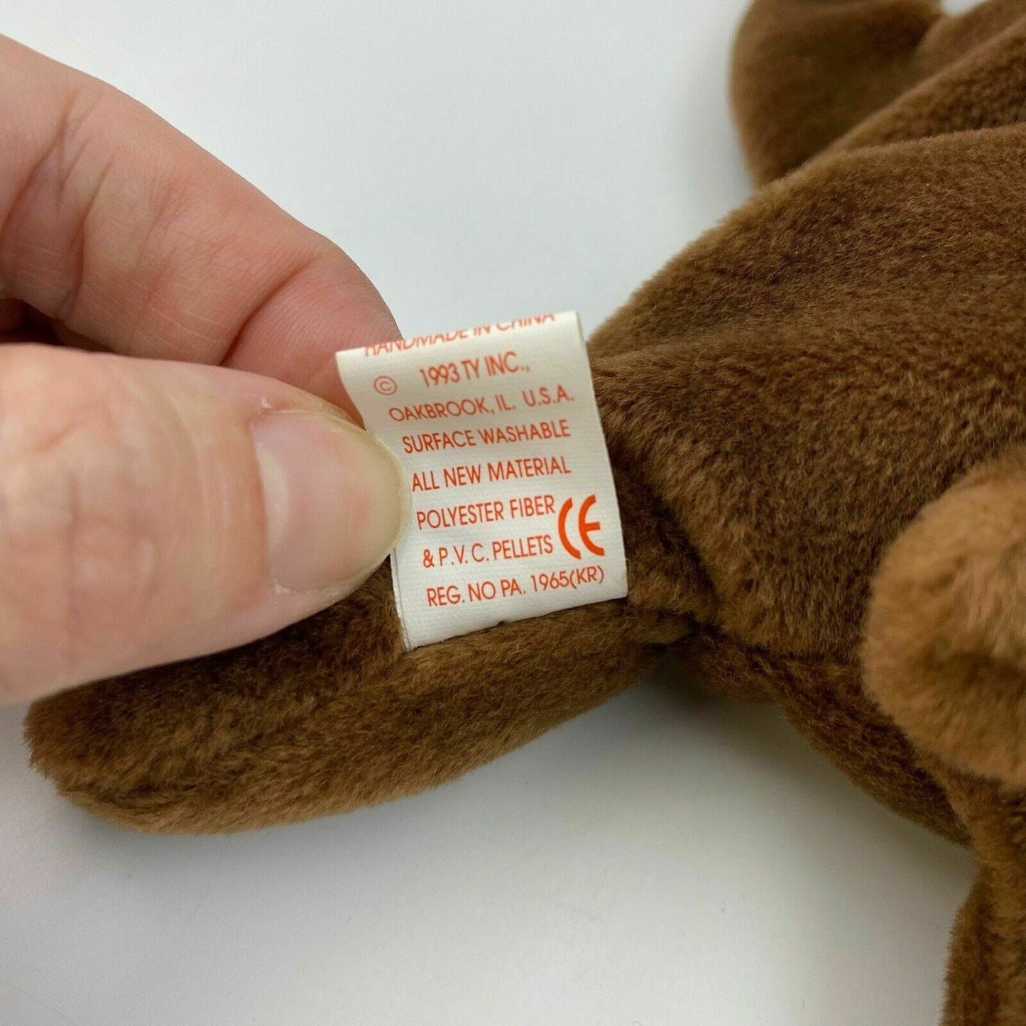 Charming Ty Original Beanie Babies Chocolate The Moose Plush Toy 1993 Excellent Cond. w/ Errors - | Buy at Parsimony Shoppes