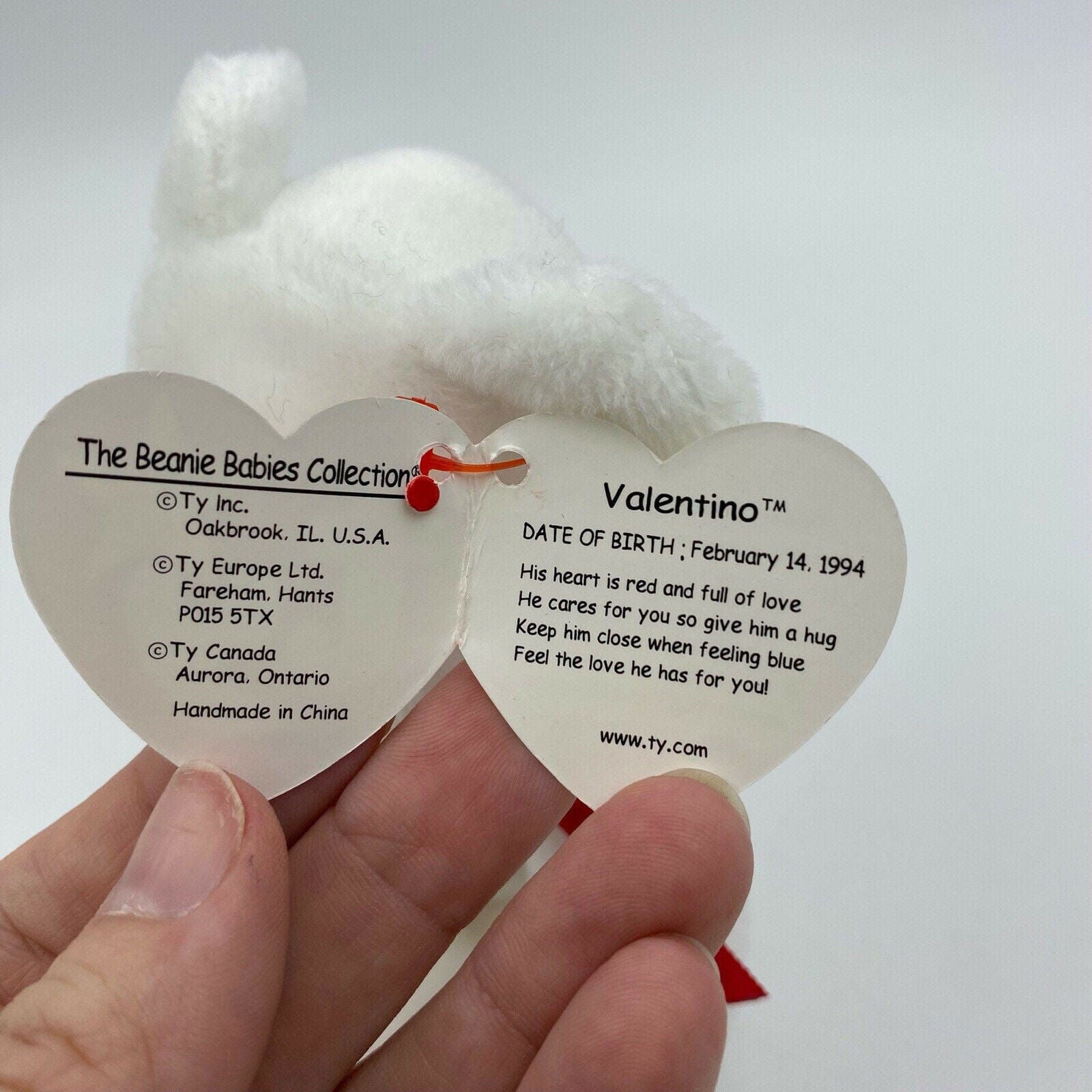 Charming Ty Original Beanie Babies Valentino Plush Toy - Mint Condition - Vintage -  | Buy at Parsimony Shoppes