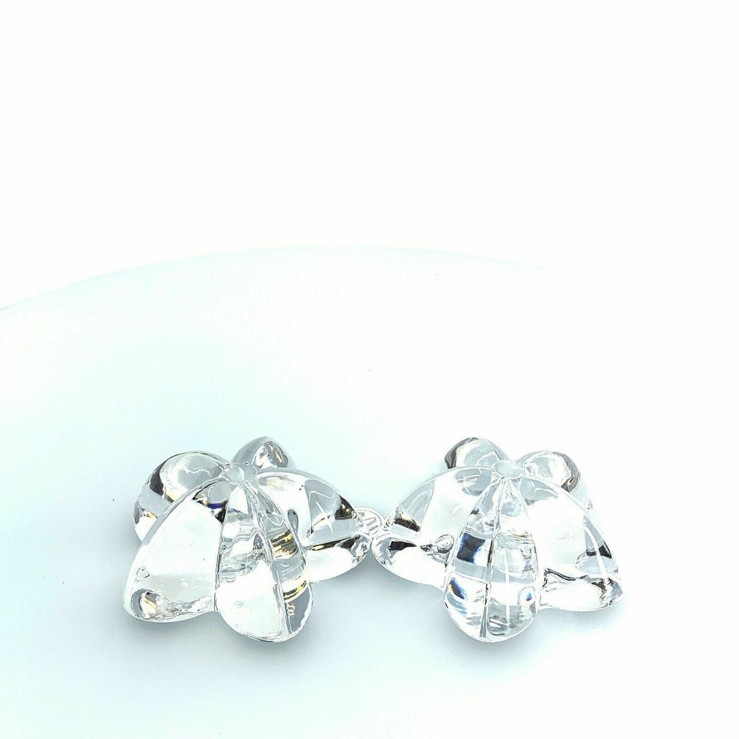 Charming Unbranded Heavy Lead Glass Star/Flower Shaped Taper Candlestick Holders (Set of 2) - | Buy at Parsimony Shoppes