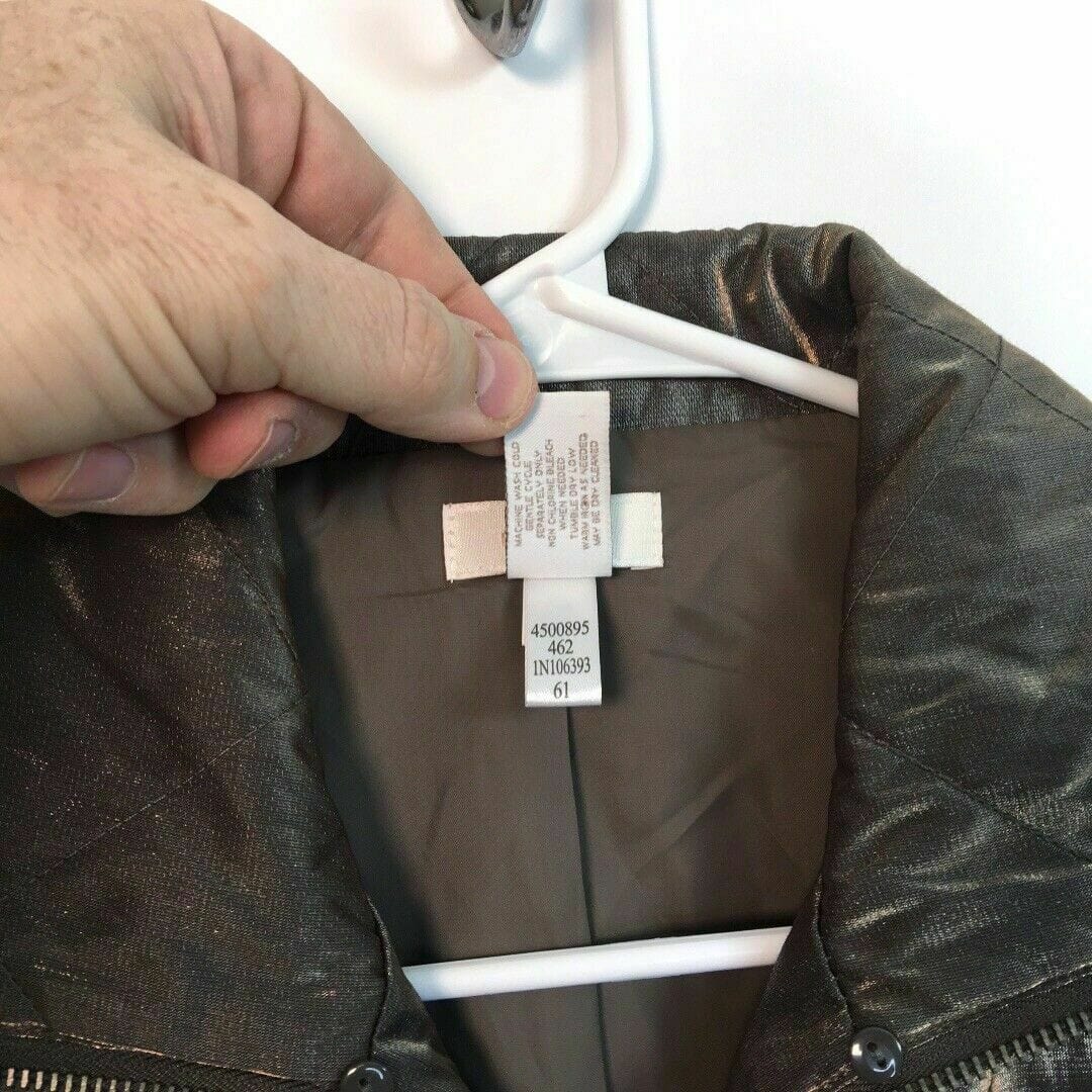 Chico's Womens Brown Quilted Vest - Size 0, Metallic Bronze, Excellent Used Condition - | Buy at Parsimony Shoppes