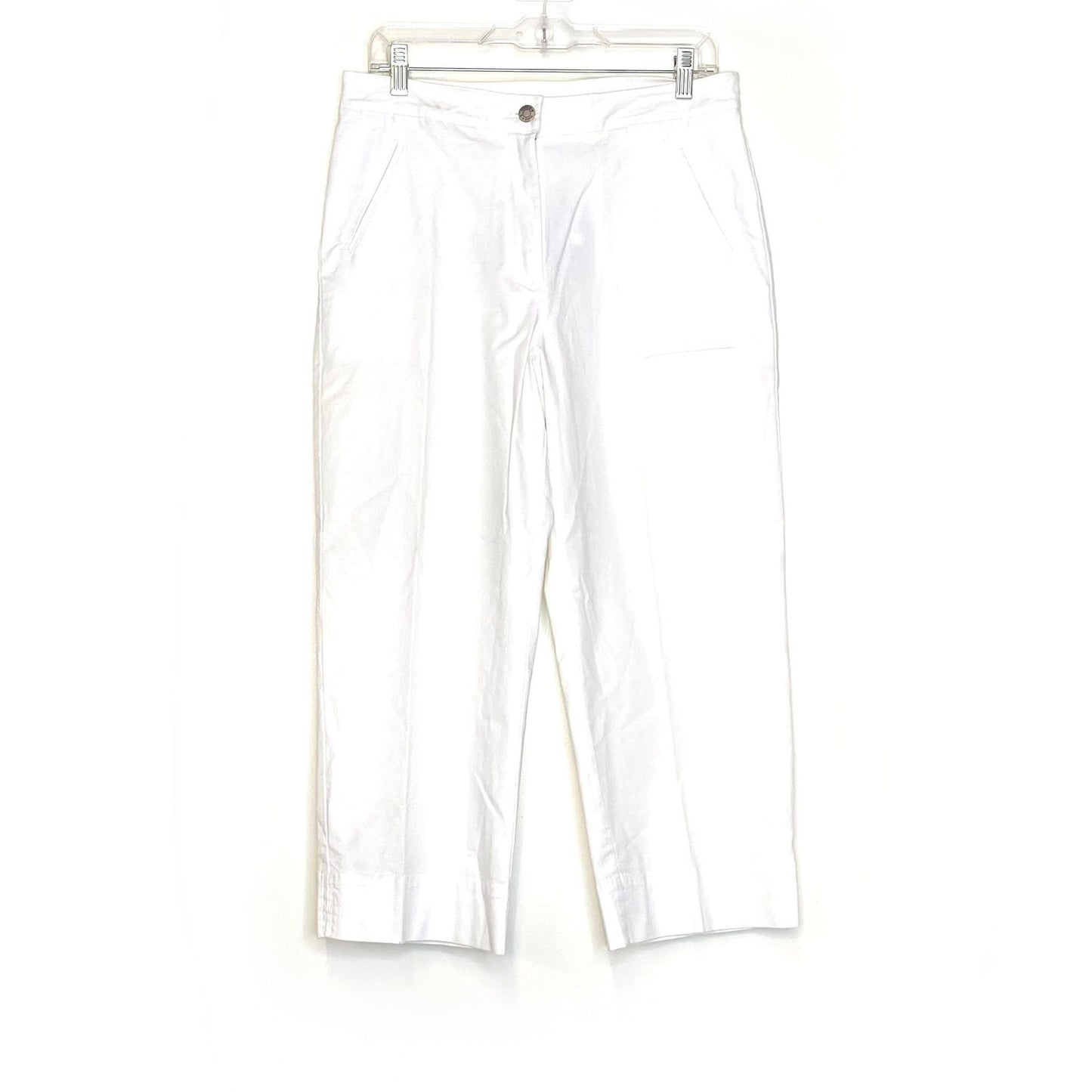 Chicos Womens Size 1.5 Optic White Baby Canvas Crop Pants - NWT - | Buy at Parsimony Shoppes