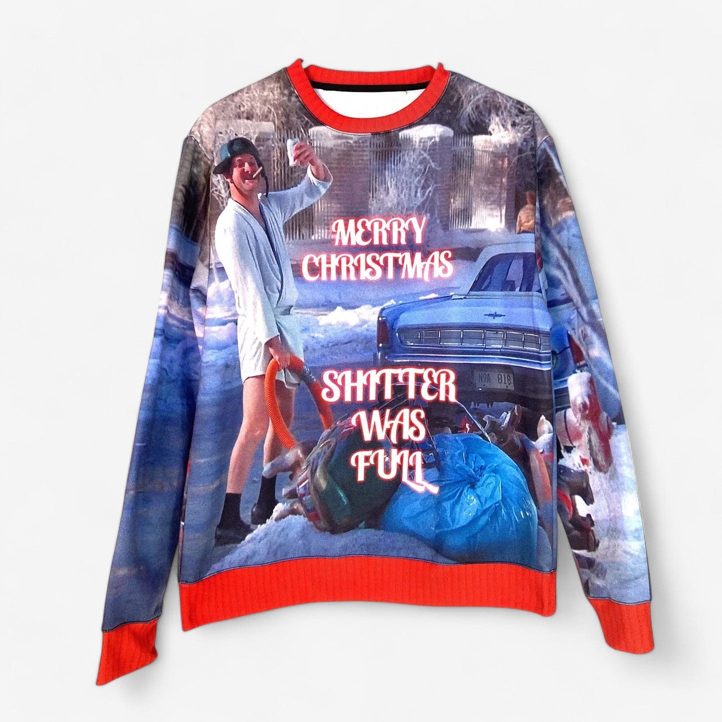 Men's 'Christmas Vacation' Uncle Eddie Graphic Pullover Sweatshirt - Size M - Long Sleeve - Excellent Used Condition