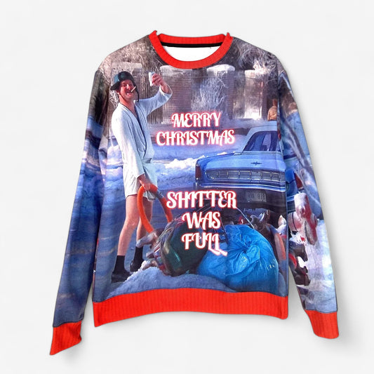 Men's 'Christmas Vacation' Uncle Eddie Graphic Pullover Sweatshirt - Size M - Long Sleeve - Excellent Used Condition