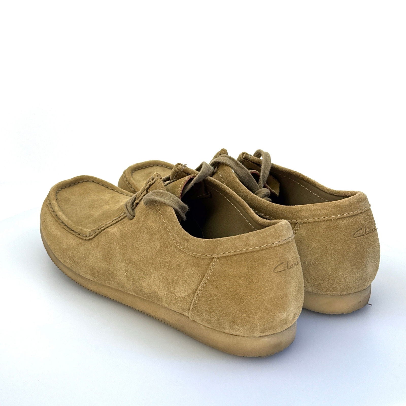 Clarks | Mens Wallabee Low Oak Hairy Shoes | Color: Beige | Size: 12M | Pre-Owned -  | Buy at Parsimony Shoppes