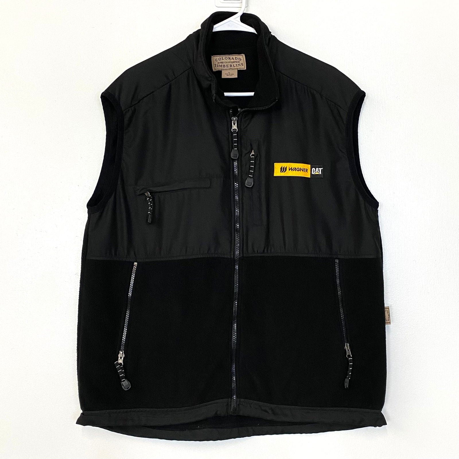 Colorado Timberline Mens Size L Black Wagner Fleece Zip Up Vest Pre Parsimony Shoppes