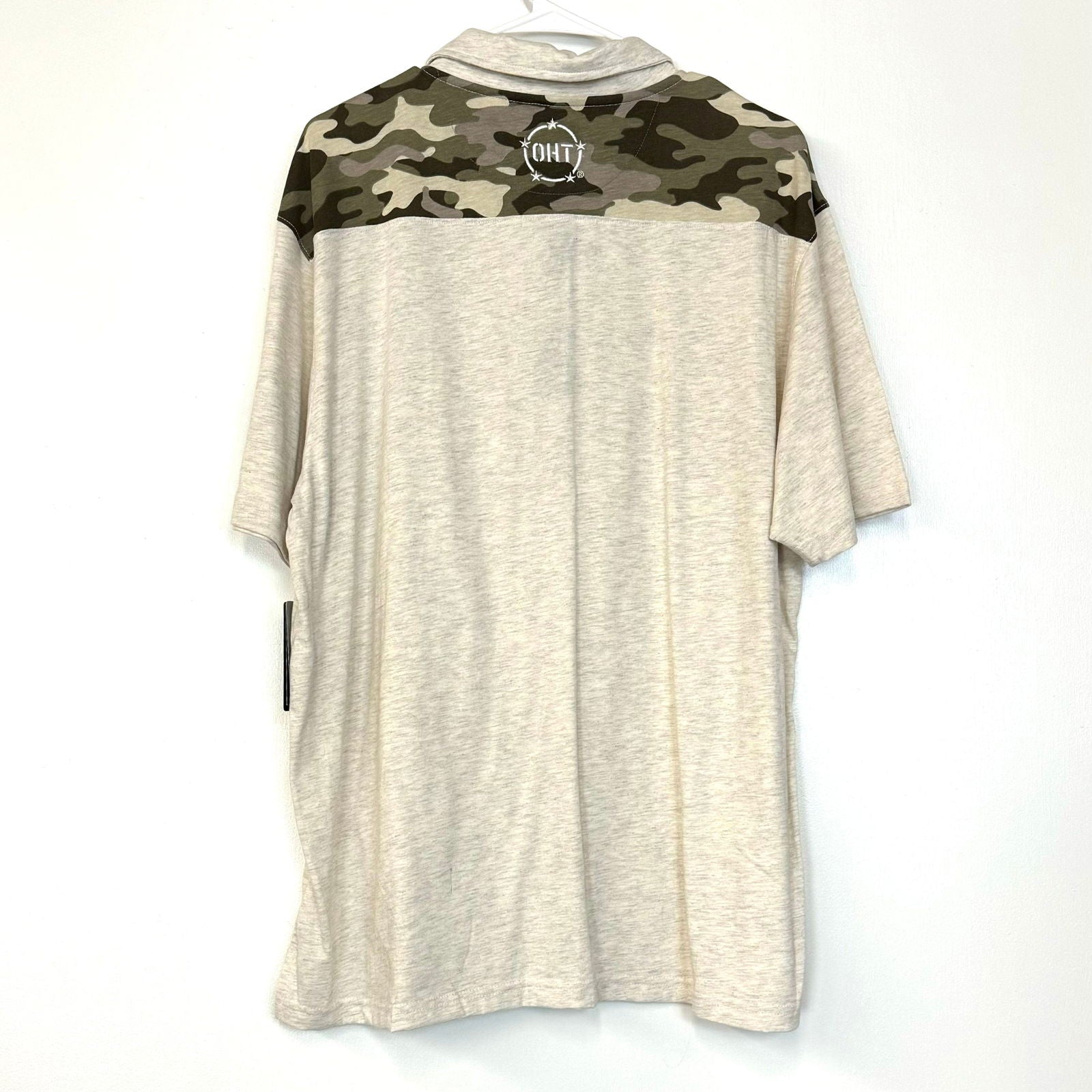 Colosseum Mens Size XL Nebraska Huskers Oatmeal Camouflage Polo Golf Shirt S/s NWT -  | Buy at Parsimony Shoppes