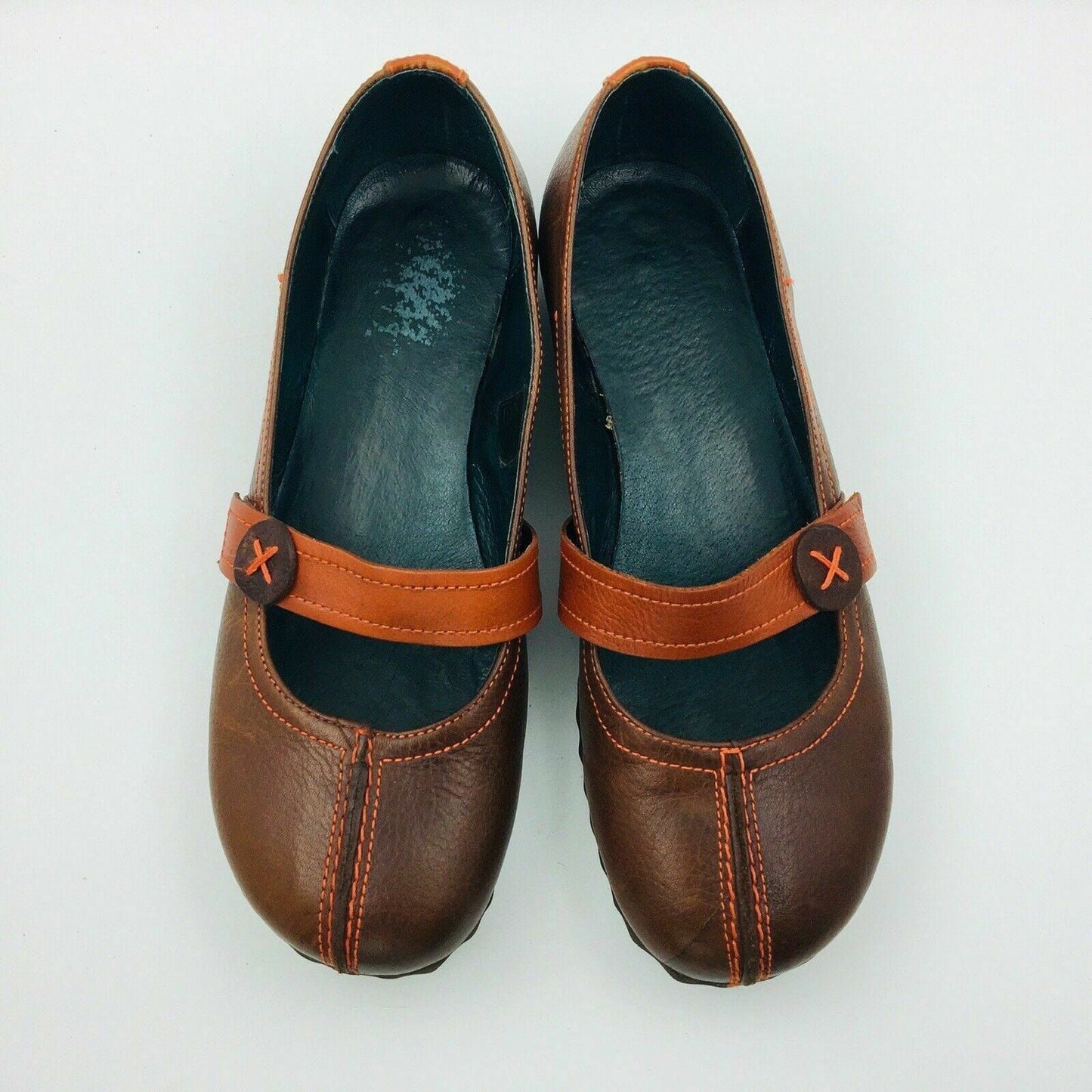 Comfortable Heyraud Womens Maryjane Shoes Brown Leather Slip On Size 7.5 - | Buy at Parsimony Shoppes
