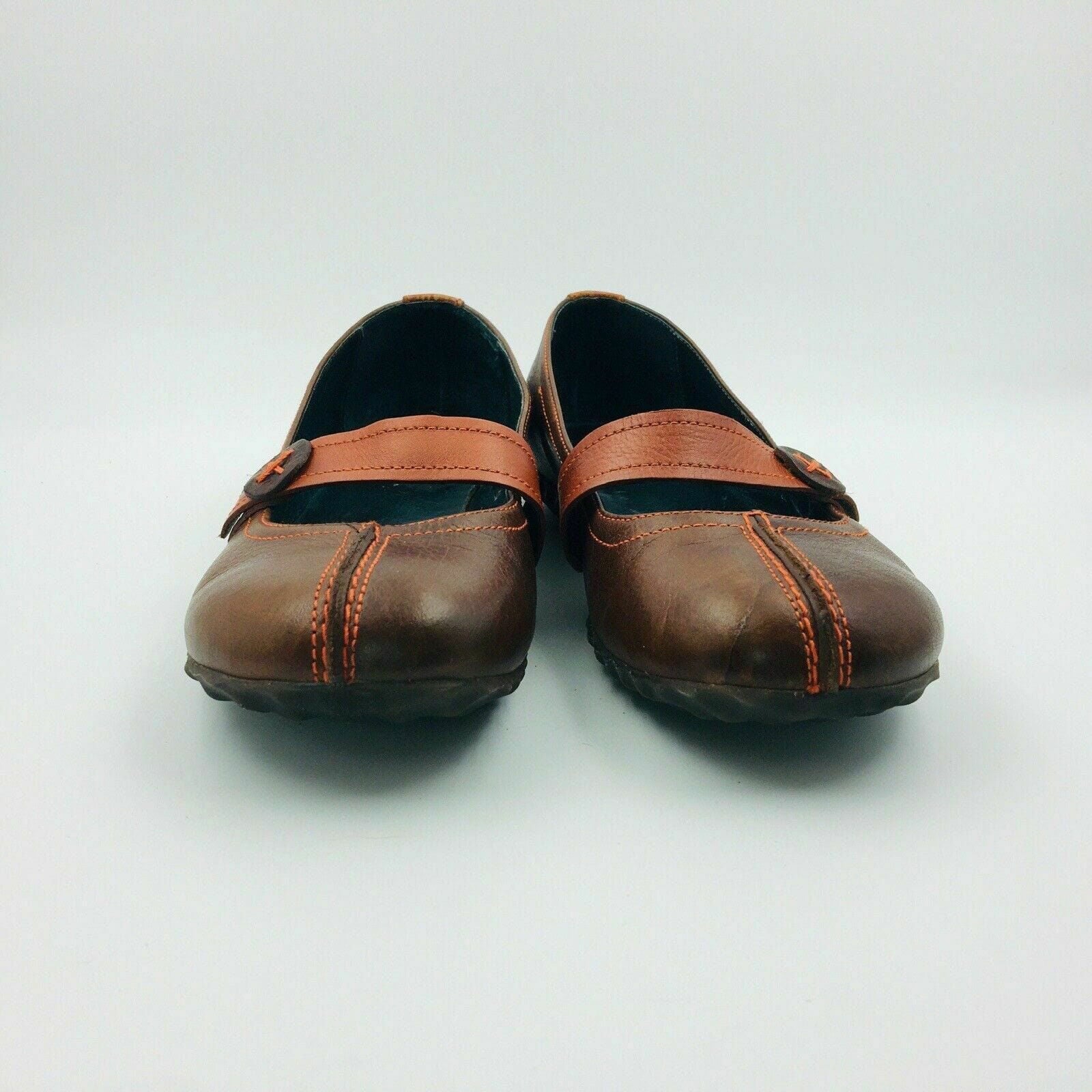 Comfortable Heyraud Womens Maryjane Shoes Brown Leather Slip On Size 7.5 -  | Buy at Parsimony Shoppes