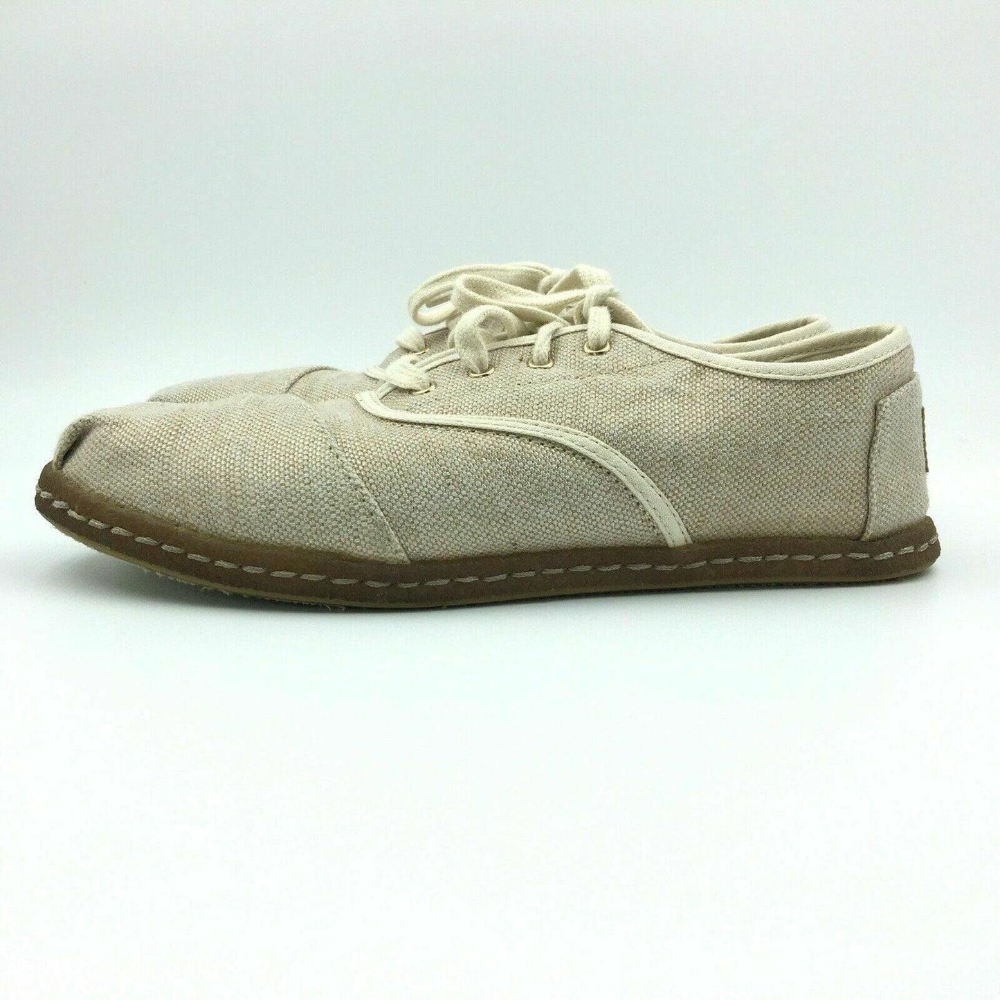Comfortable Toms Womens Casual Lace Up Shoes - Size 9, Beige Cream - | Buy at Parsimony Shoppes