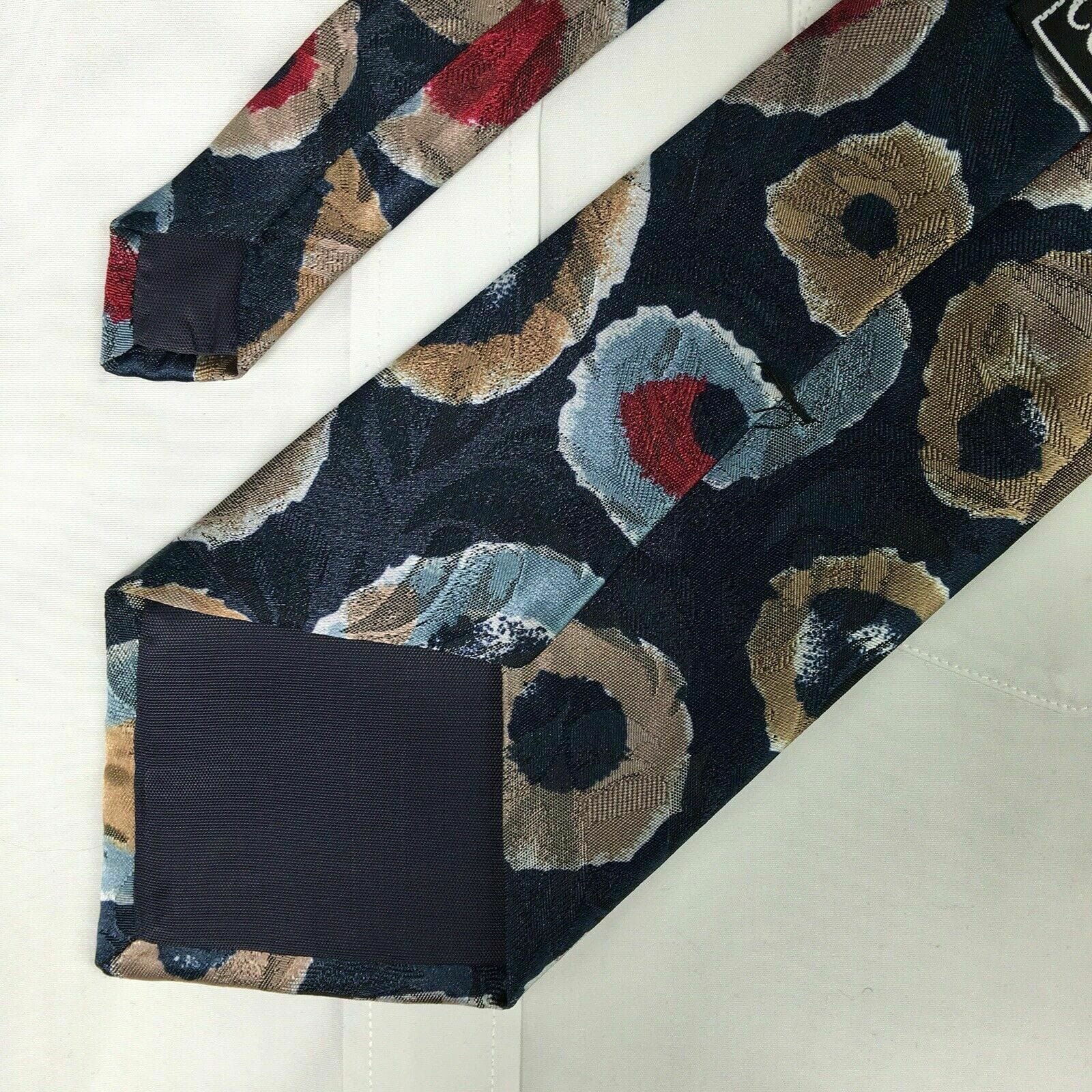 Concerto Mens Blue Floral Printed Textured Silk Neck Tie 56” Long X 4” Wide -  | Buy at Parsimony Shoppes