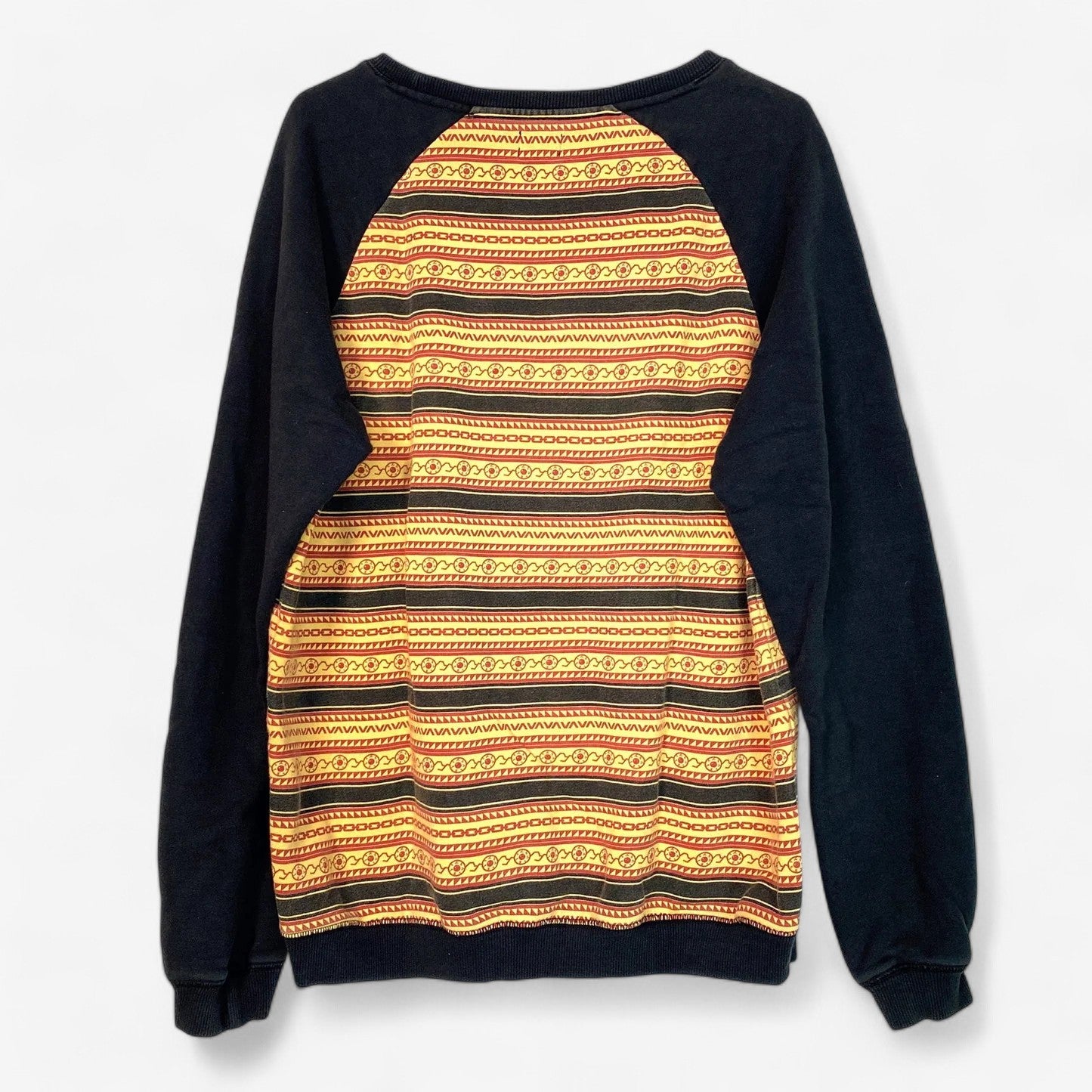 RVCA Men's Slim Fit Raglan Sweatshirt - Geometric Print - Size L