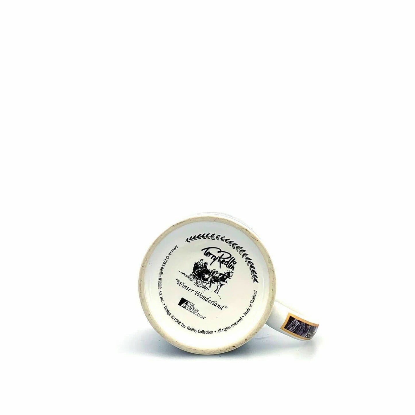 Cozy The Hadley Collection Terry Redlin Coffee Mug Cup Winter Wonderland 1998 Red Ceramic Vintage - | Buy at Parsimony Shoppes