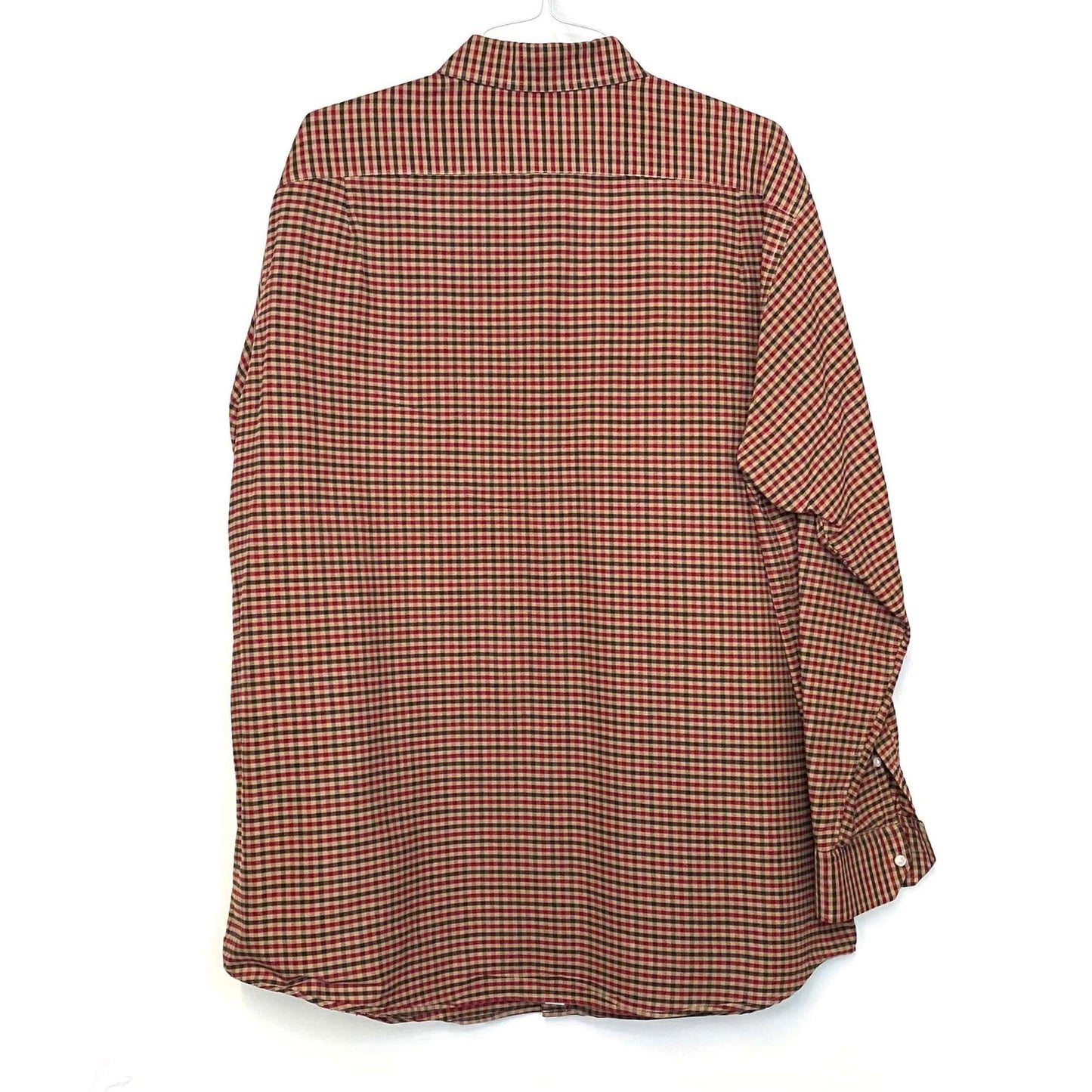 Cremieux Classics Mens Size 2XT Beige Red Green Plaid Button-Down Dress Shirt L/s -  | Buy at Parsimony Shoppes