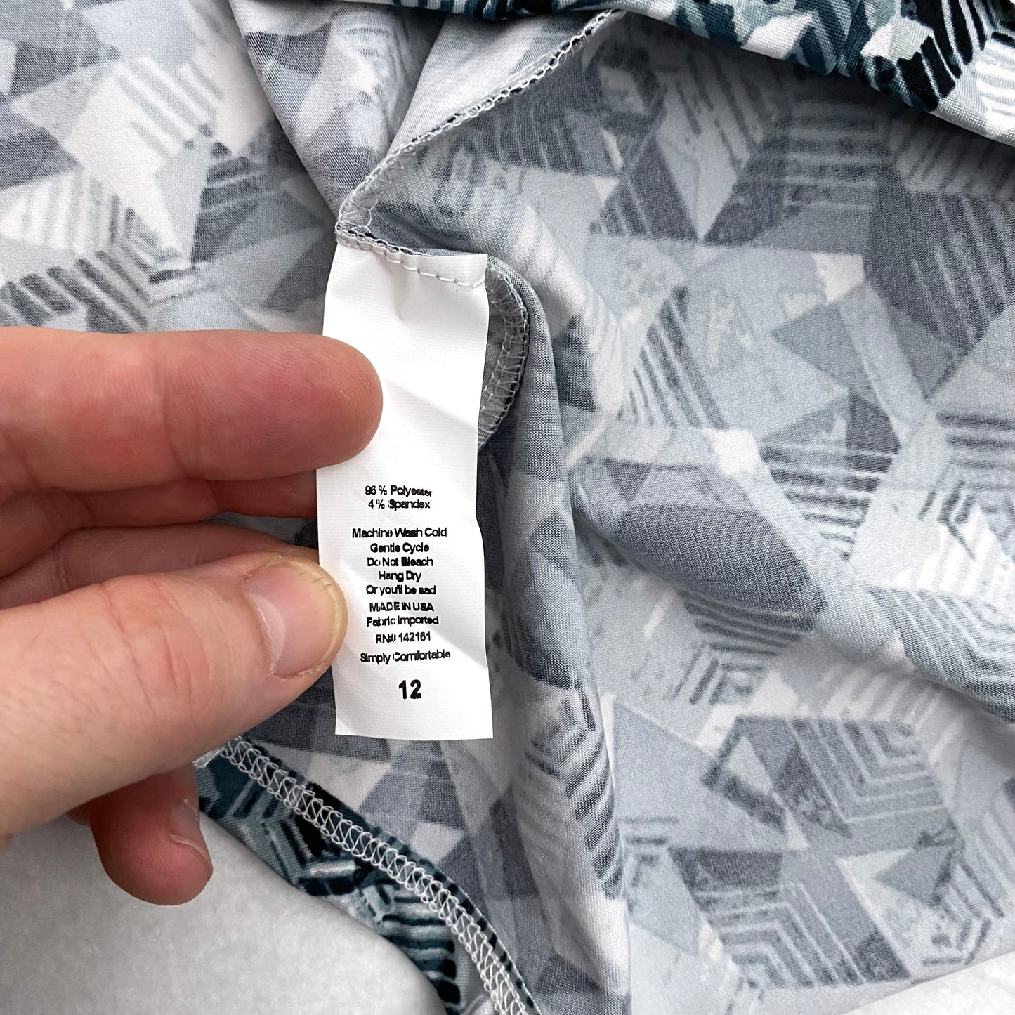 LuLaRoe Kids Azure A-Line Skirt | 12 (12-14) | Multicolor/Gray Geometric Pattern | NWT
