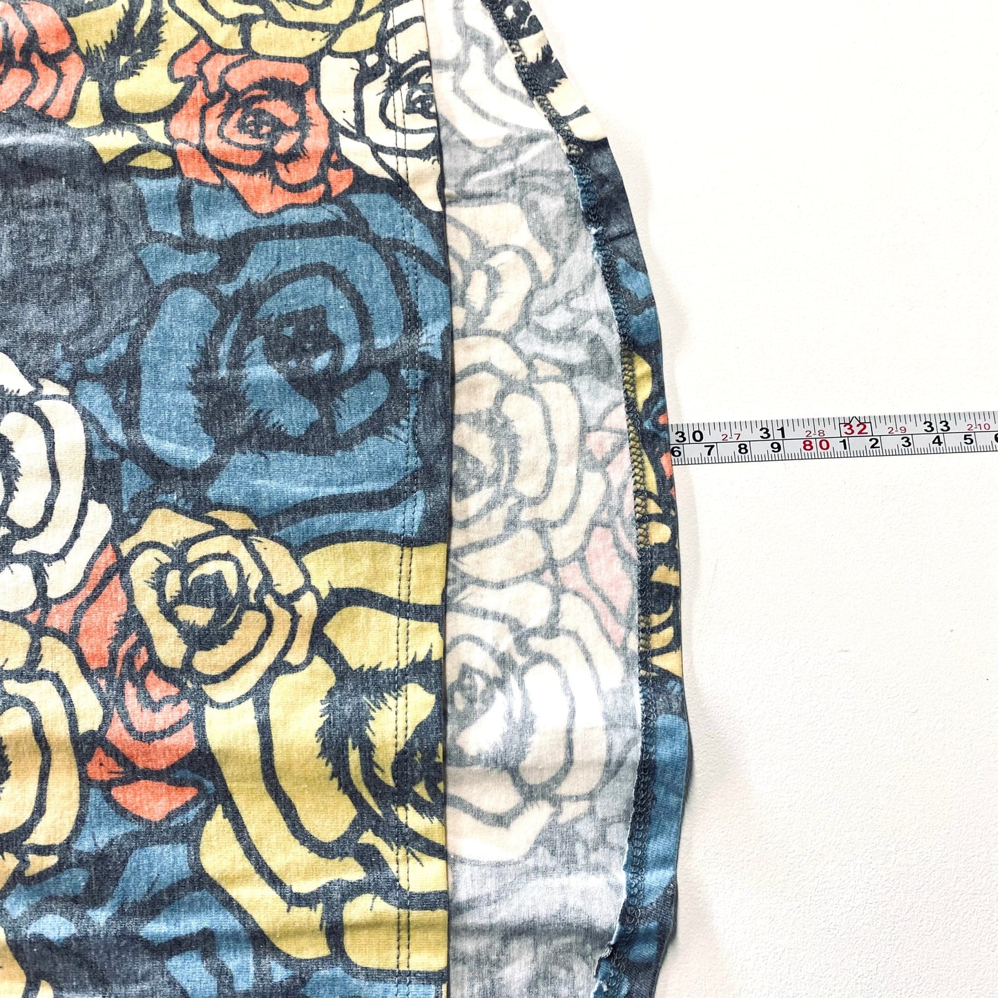 LuLaRoe Womens S Blue/Yellow/Orange Big Floral Classic T Activewear Top S/s NWT