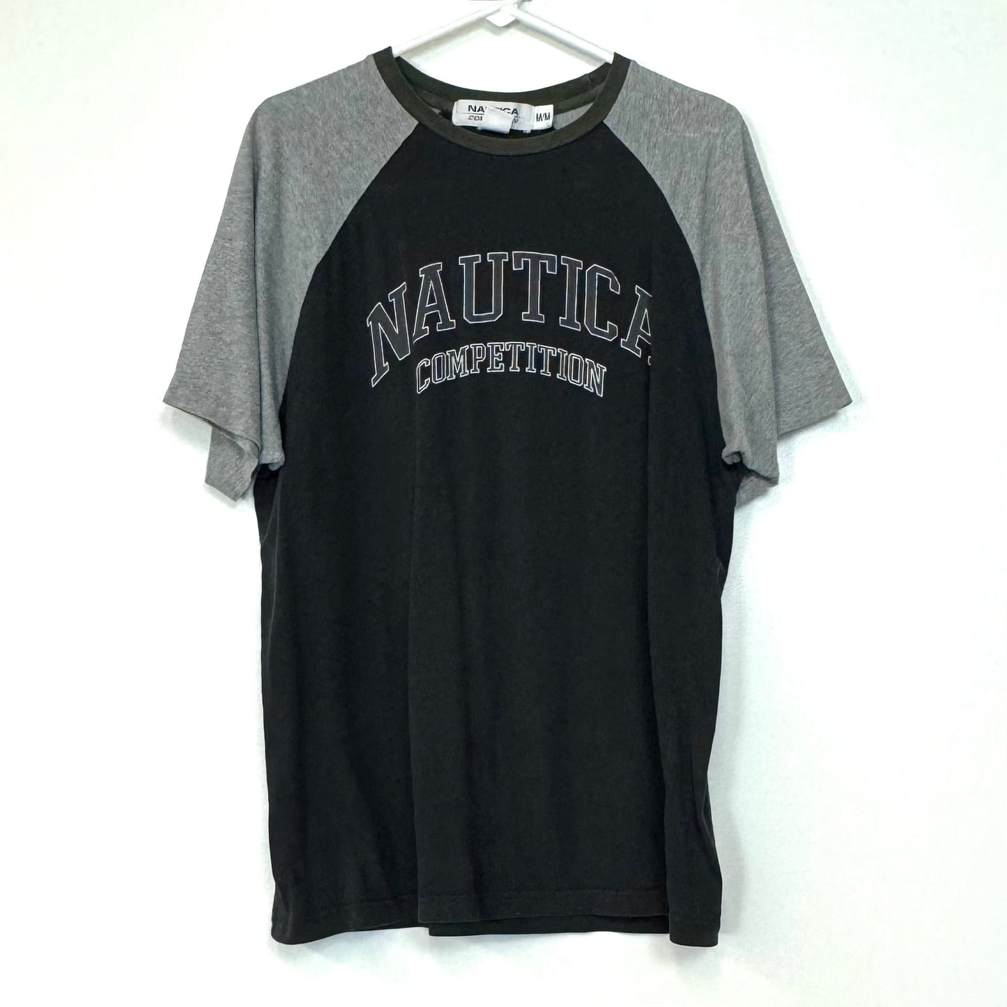 Nautical Competition | Mens Colorblock Raglan T-Shirt | Color: Gray/Gray | Size: M | Vintage